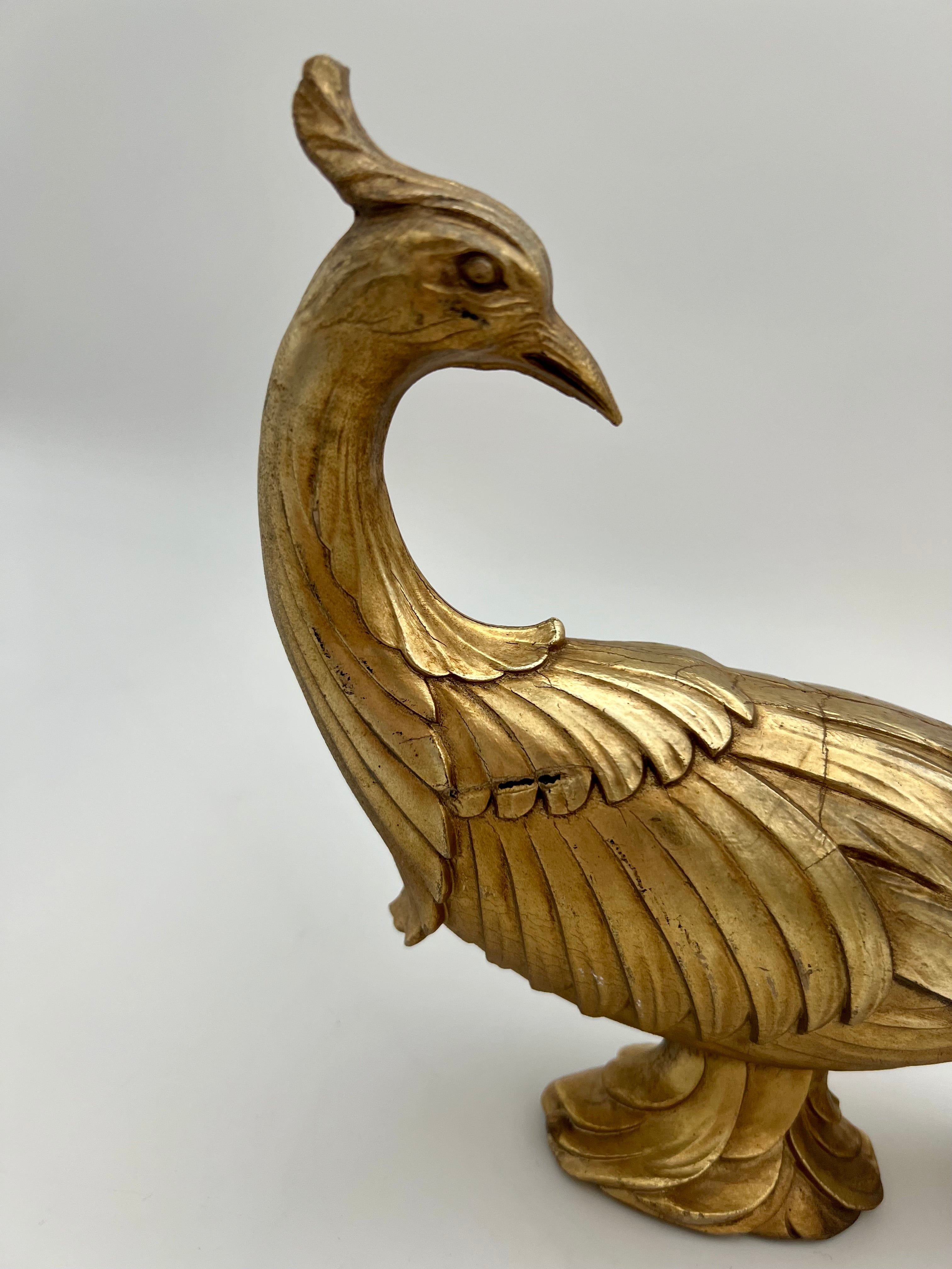 VINTAGE SYROCO GOLD PHEASANT STATUE