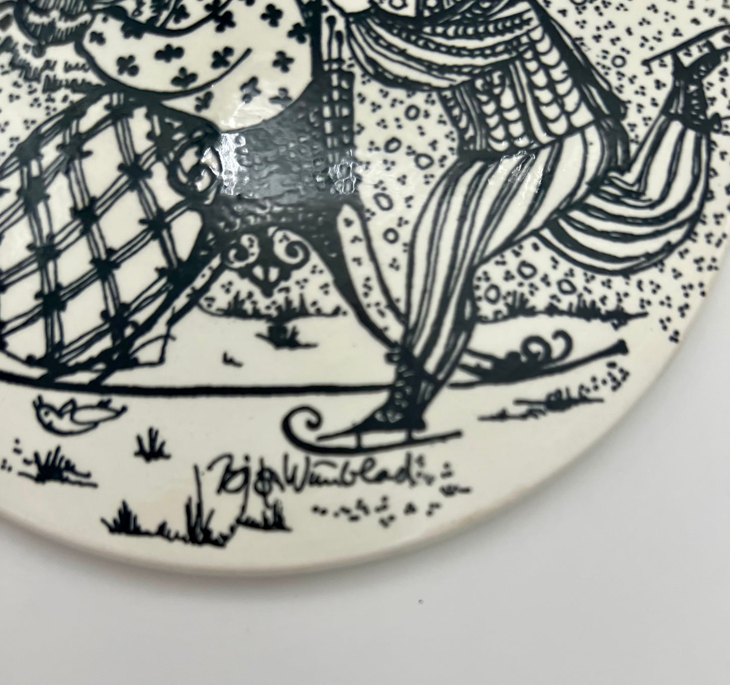 VINTAGE TRIO OF DENMARK ARTIST BJORN WIINBLAD WALL HANGING PLATES