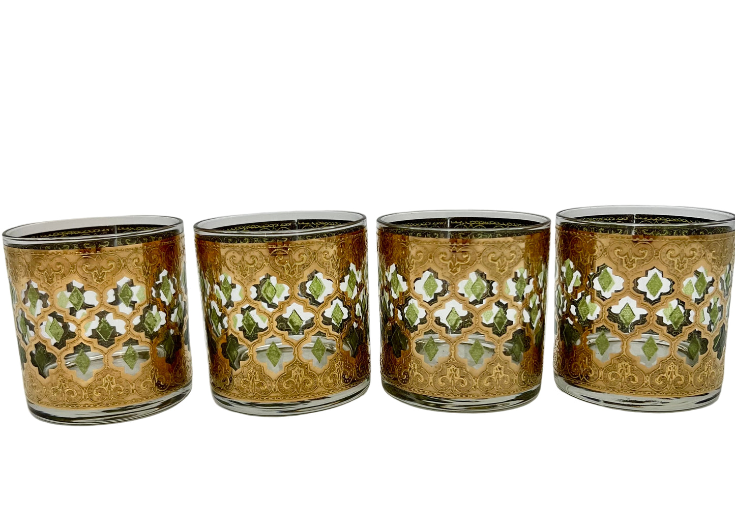VINTAGE CULVER SINGLE SIZED VALENCIA OLD FASHIONED GLASSES, SET OF 4