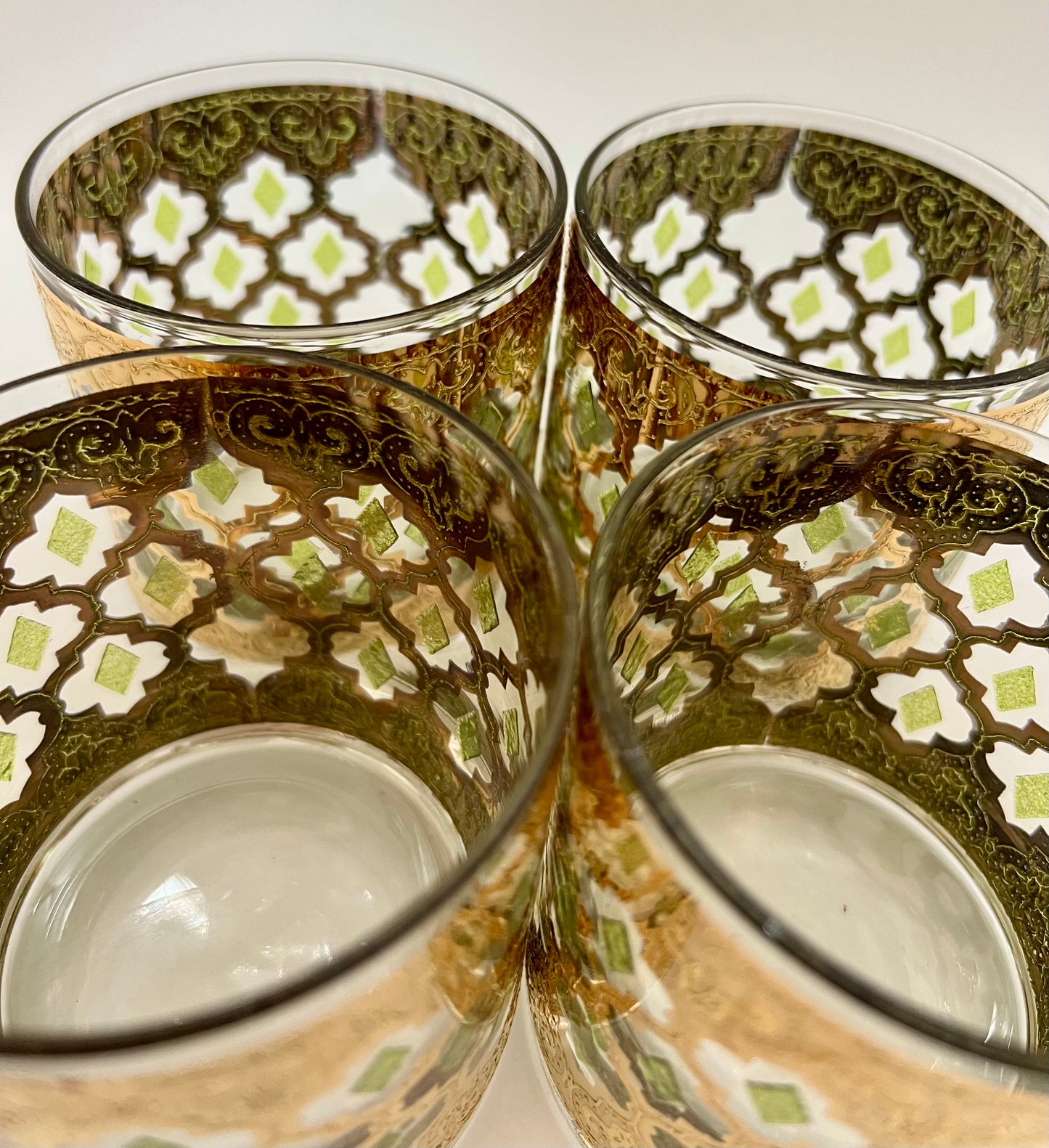 VINTAGE CULVER SINGLE SIZED VALENCIA OLD FASHIONED GLASSES, SET OF 4