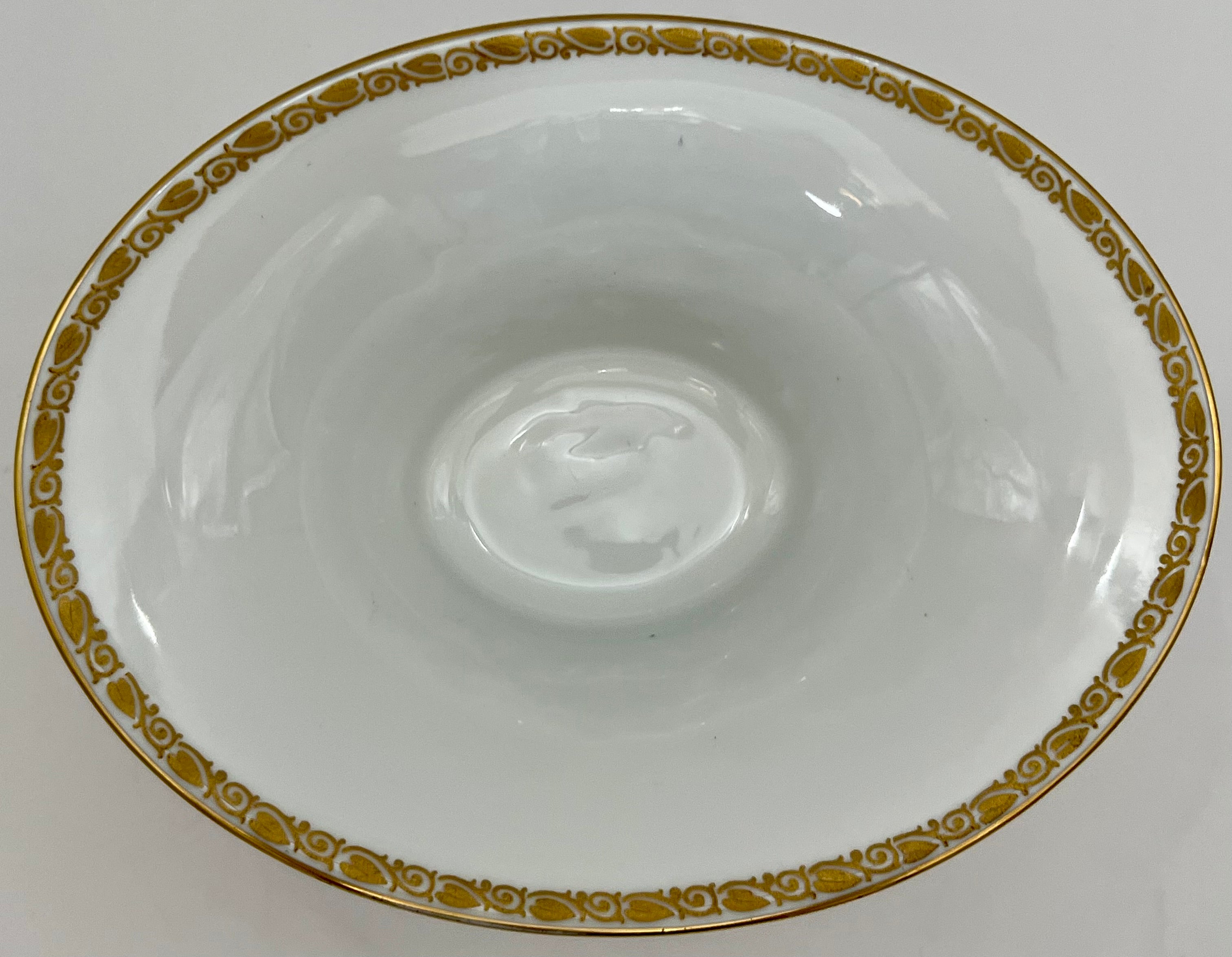 ROSENTHAL BAVARIA RED & GOLD COMPOTE WITH EAGLE MOTIF – VINTAGE PEDESTAL BOWL