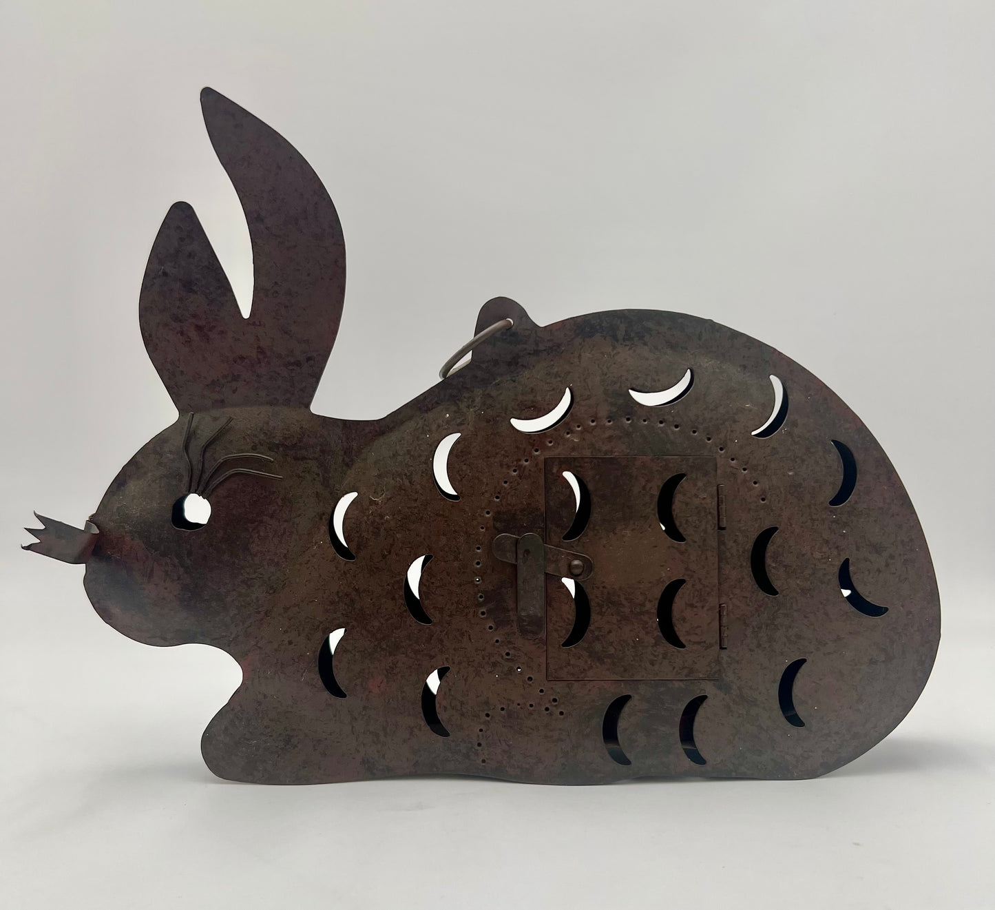 VINTAGE METAL RABBIT CANDLEHOLDER