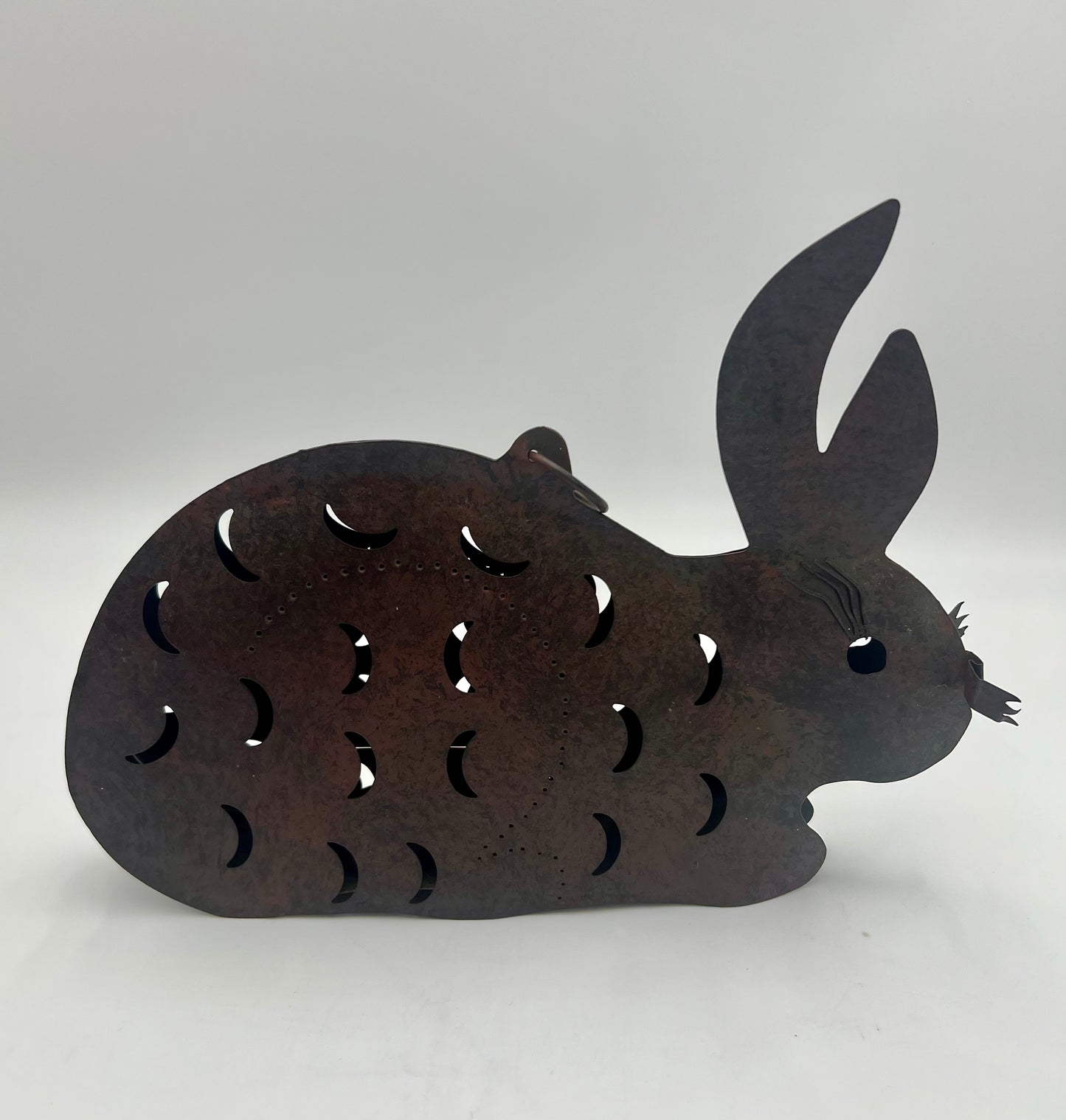 VINTAGE METAL RABBIT CANDLEHOLDER