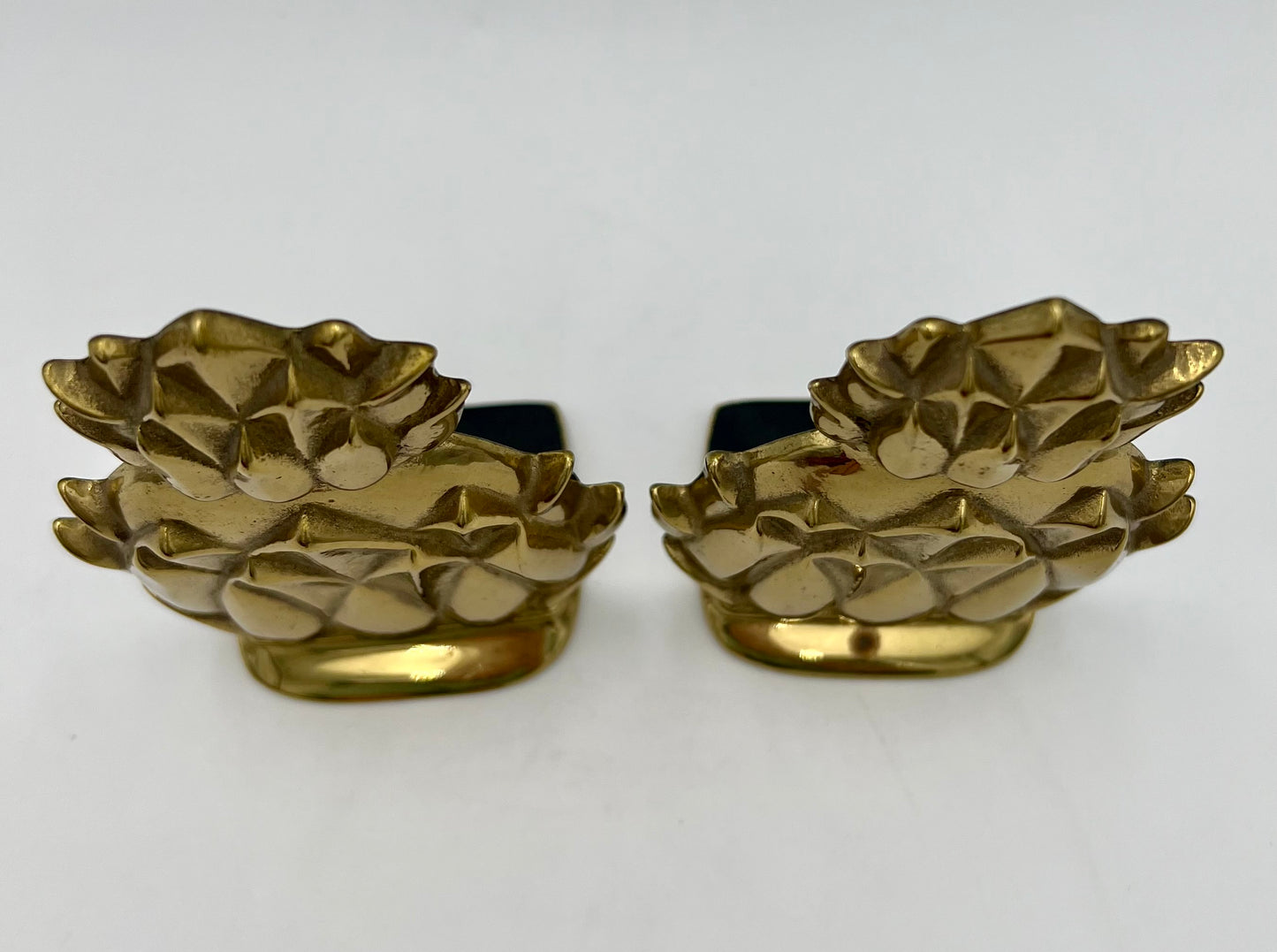 VINTAGE BRASS PINAPPLE BOOKENDS