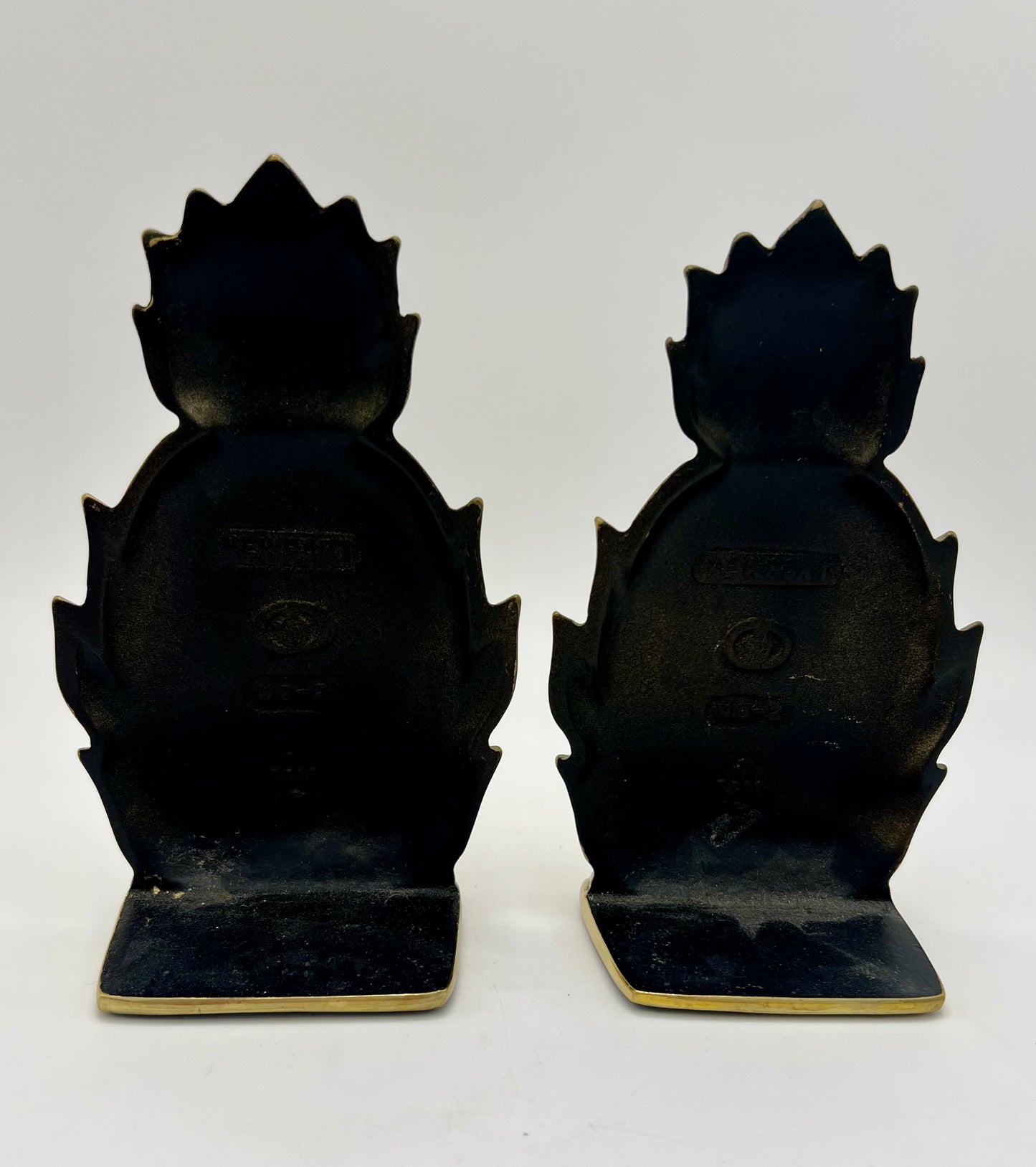 VINTAGE BRASS PINAPPLE BOOKENDS