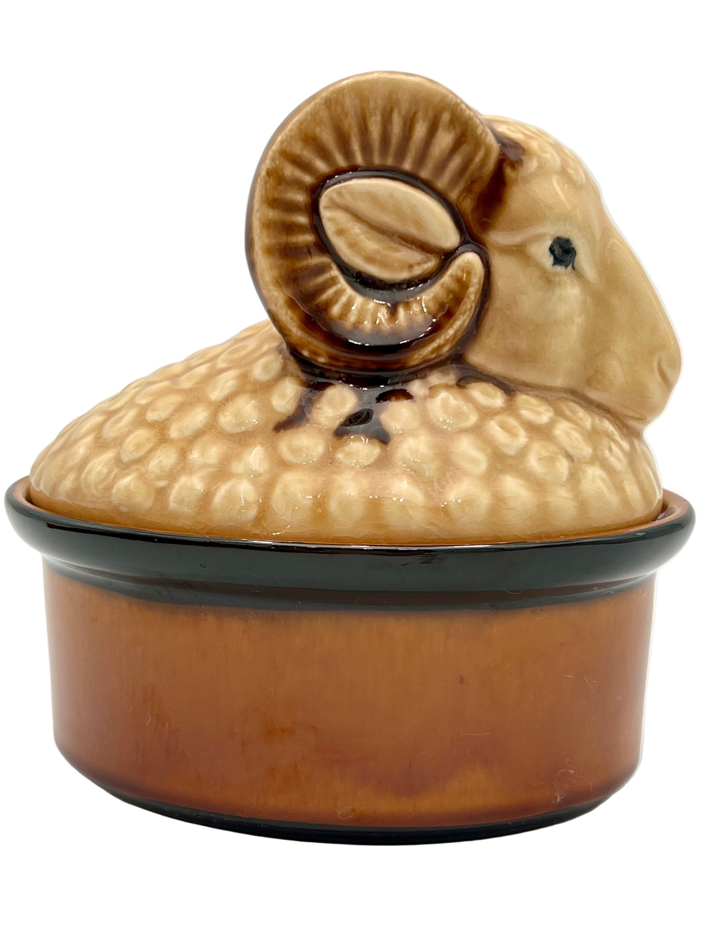 RARE VINTAGE SECLA PORTUGAL RAM HEAD COVERED TUREEN
