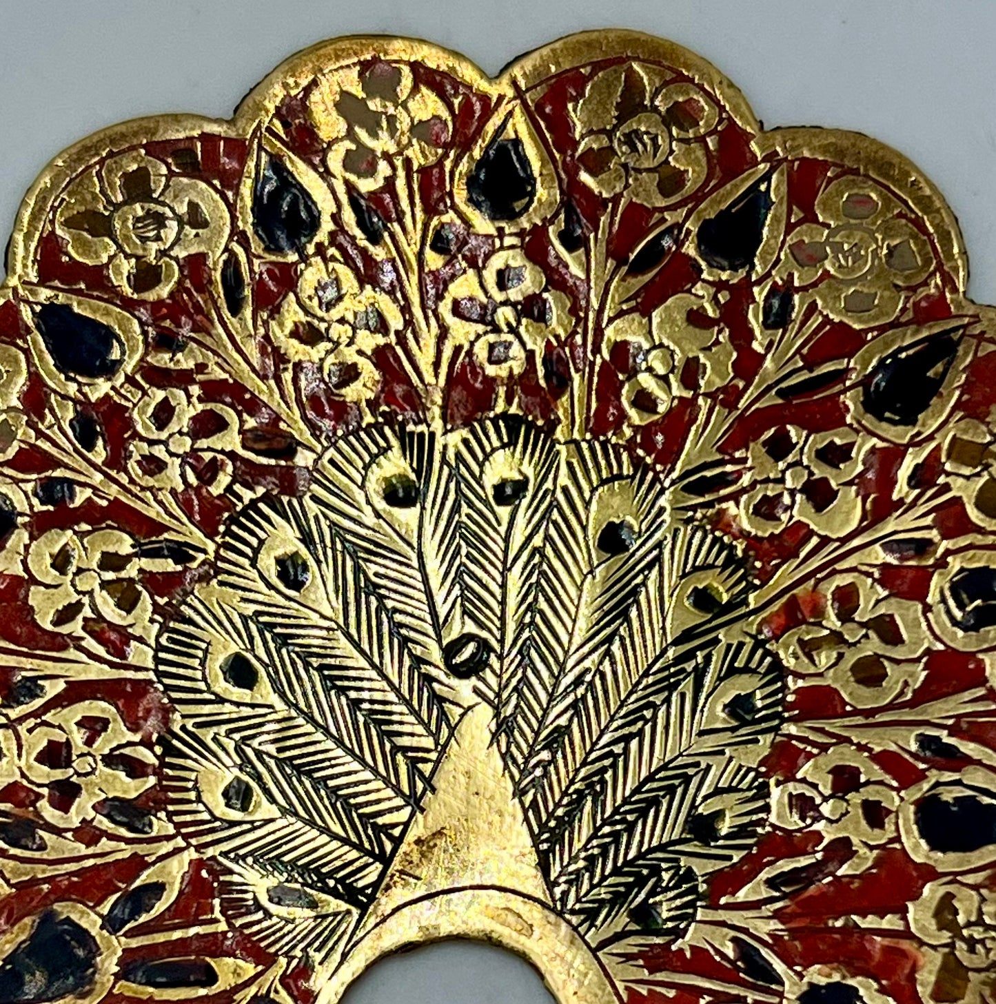 VINTAGE BRASS PEACOCK FIGURINE