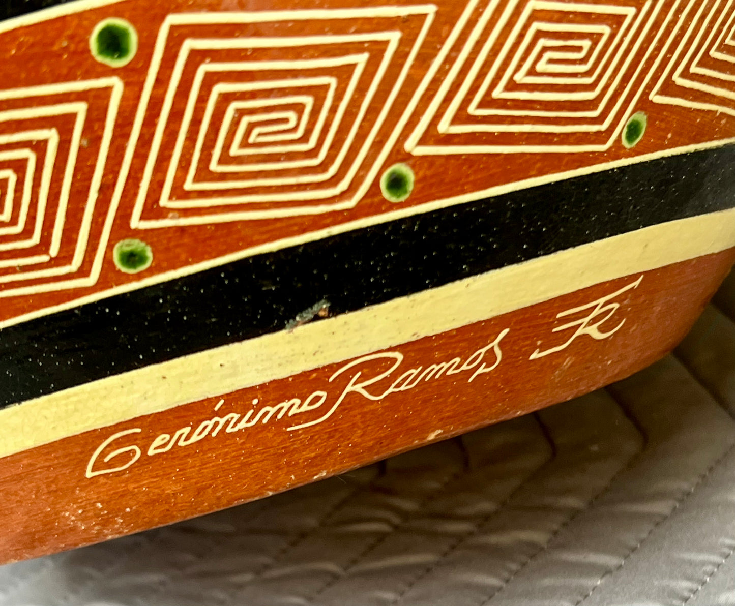 "Petatillo" Birds, Gazelles, & Floral Design Urn Signed by Renowned Master Potter, Geronimo Ramos