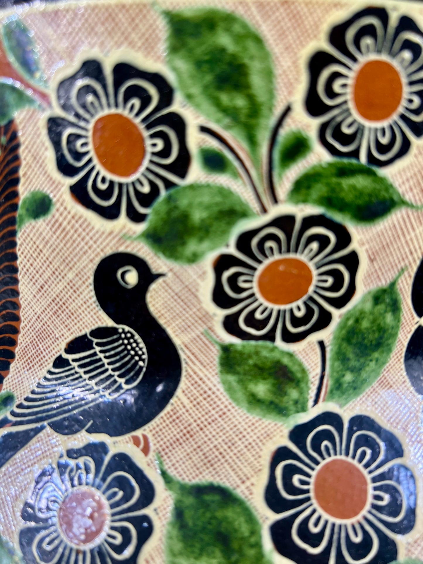 "Petatillo" Birds, Gazelles, & Floral Design Urn Signed by Renowned Master Potter, Geronimo Ramos