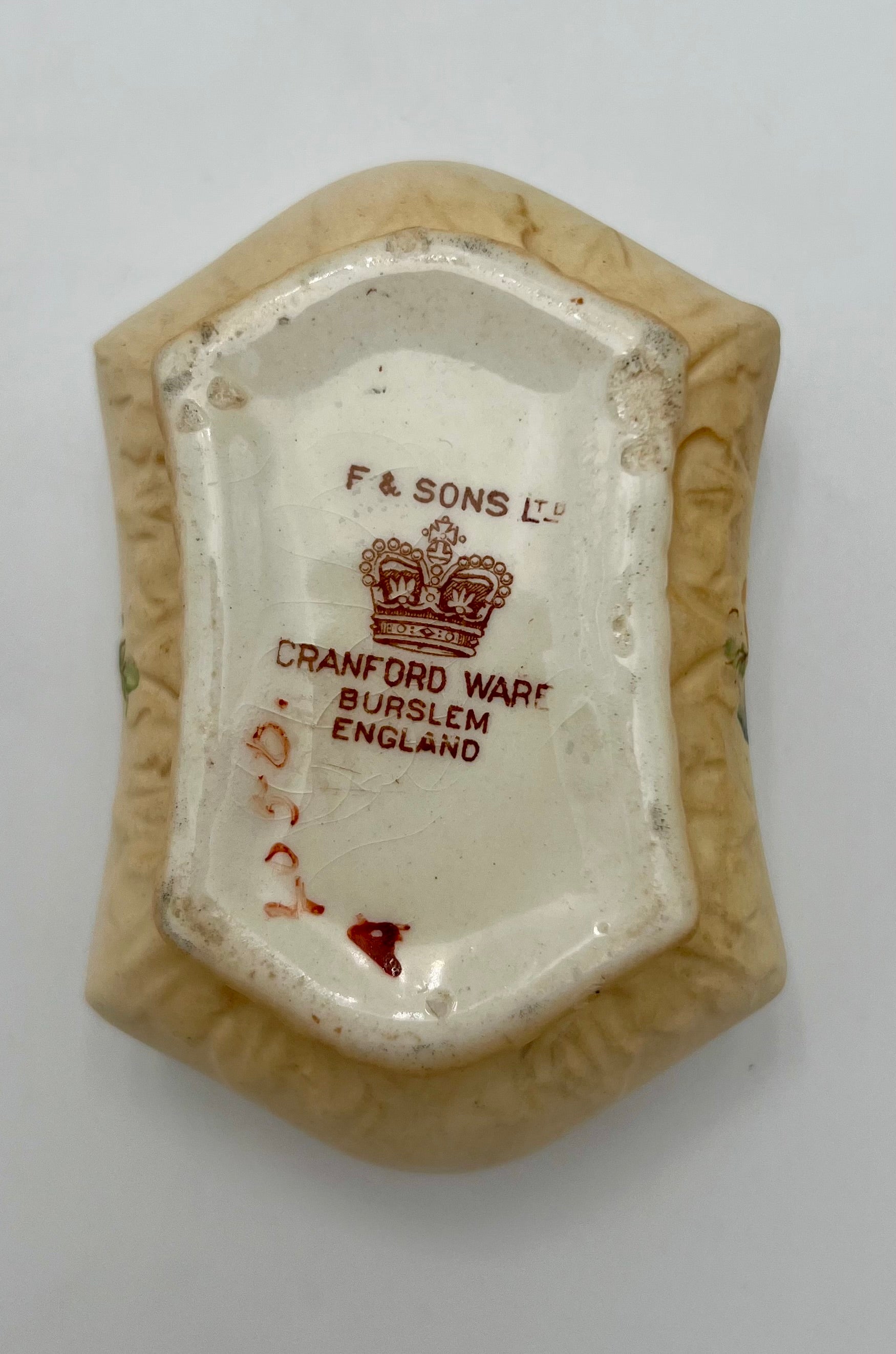 ANTIQUE CRANFORD WARE VANITY SET — FORD & SONS ENGLISH EARTHENWARE, C.1910s