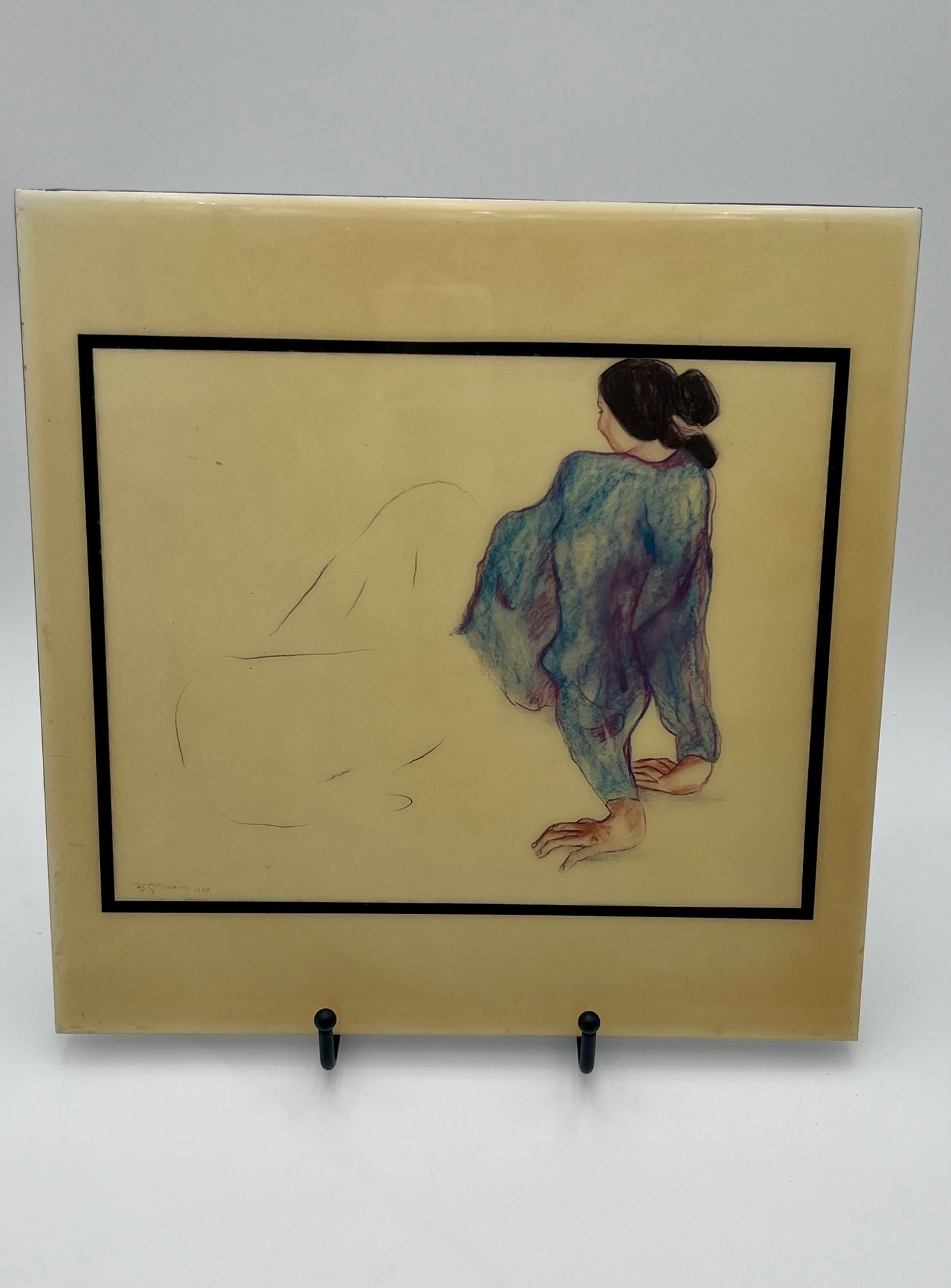 VINTAGE R.C. GORMAN CERAMIC HANGING TILE
