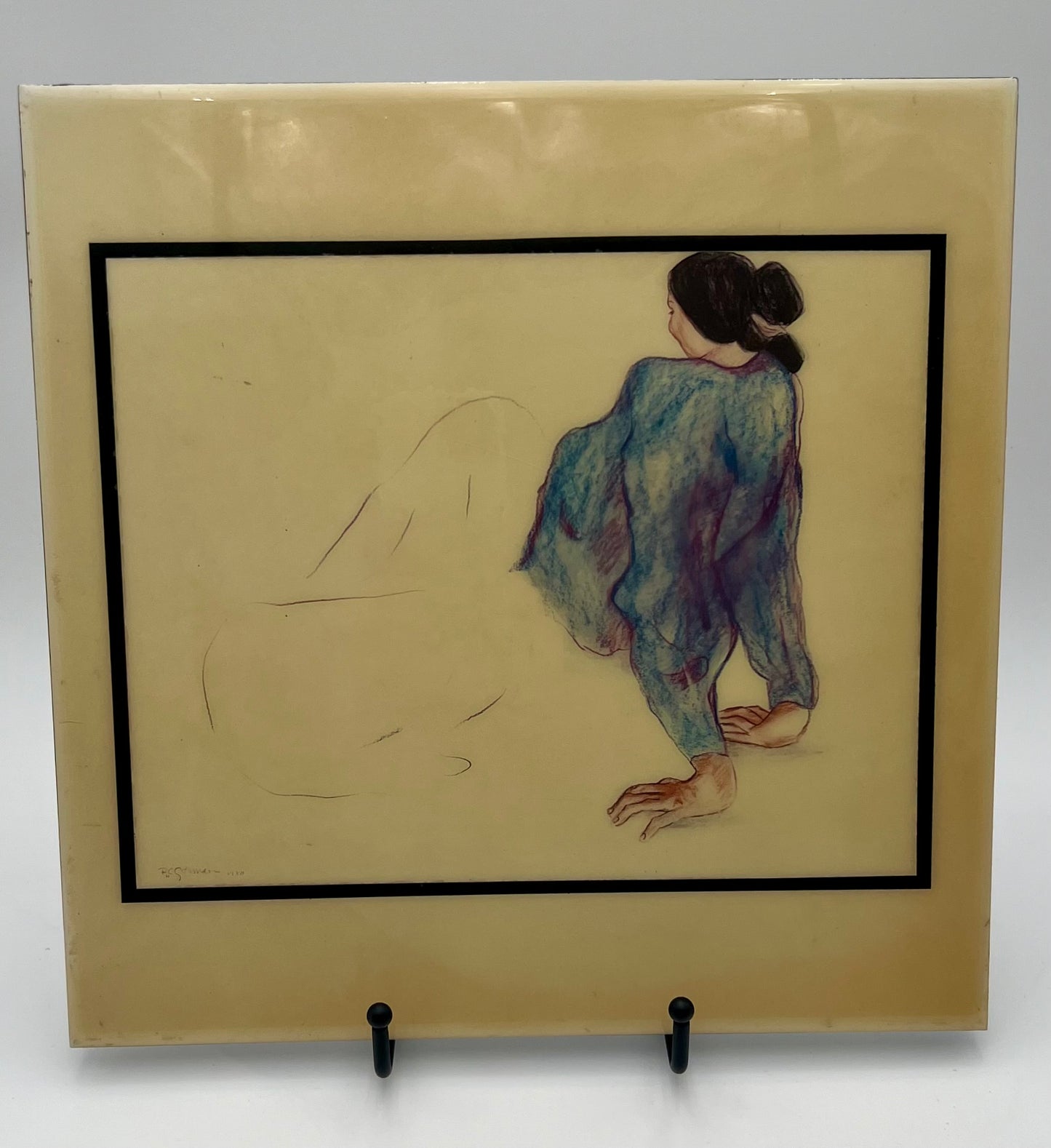 VINTAGE R.C. GORMAN CERAMIC HANGING TILE