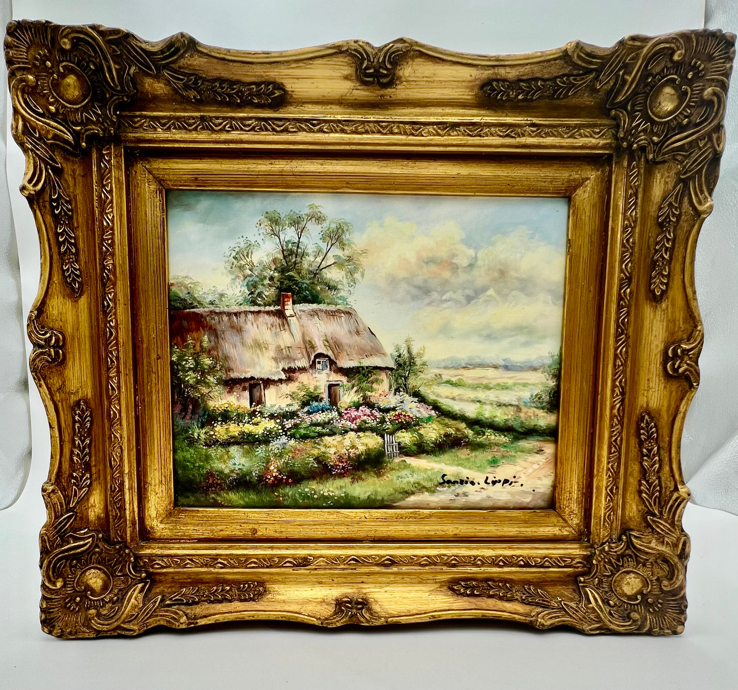 VINTAGE ORIGINAL OIL PAINTING BY ARTIST SANZI LIPP