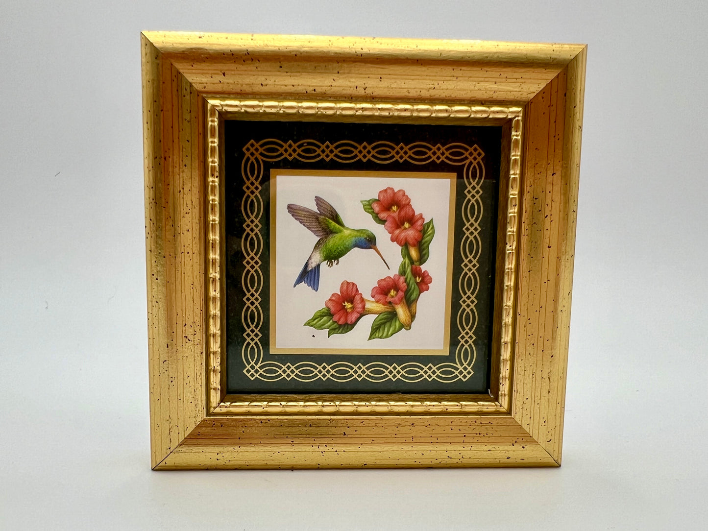 VINTAGE PAIR OF SMALL FRAMED HUMMINGBIRD PRINTS