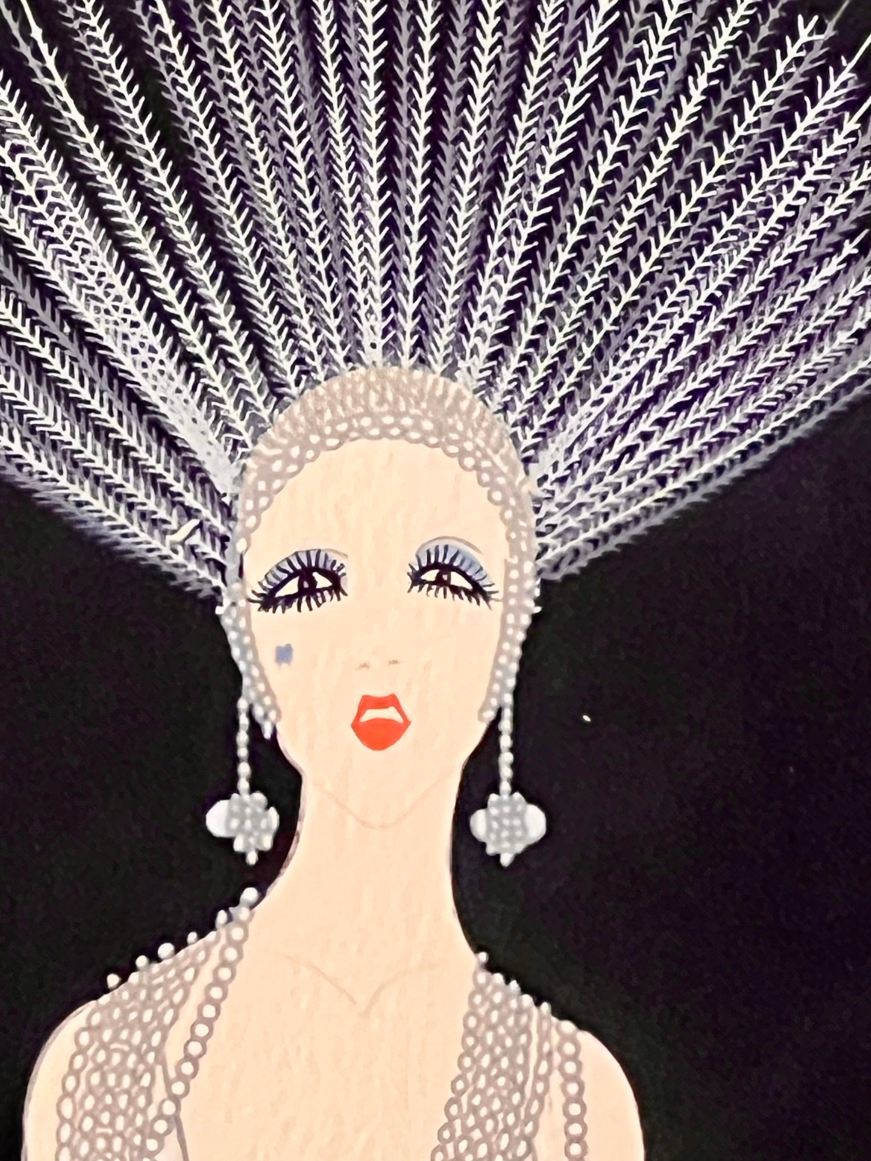 ERTÉ "THE PORTRAIT" 1981 SIGNED LIMITED EDITION SERIGRAPH 88/300 – FRAMED WITH ORIGINAL GALLERY LABEL – ART DECO GLAMOUR