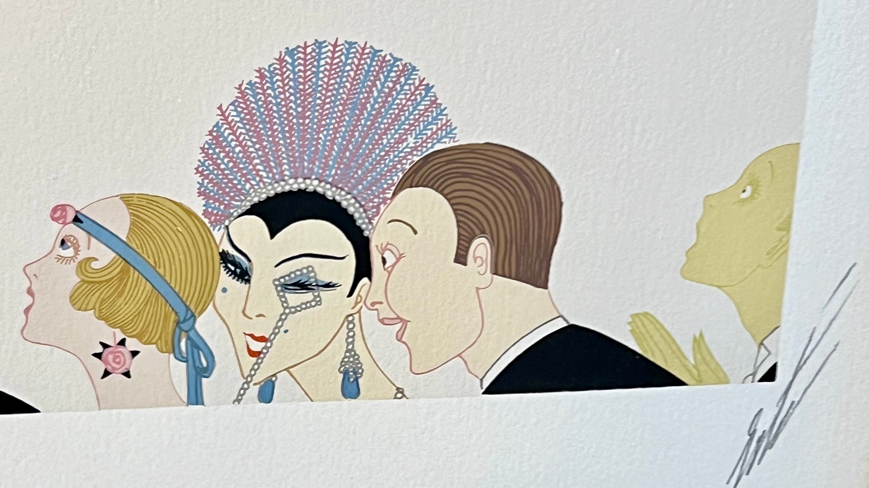 ERTÉ "THE PORTRAIT" 1981 SIGNED LIMITED EDITION SERIGRAPH 88/300 – FRAMED WITH ORIGINAL GALLERY LABEL – ART DECO GLAMOUR