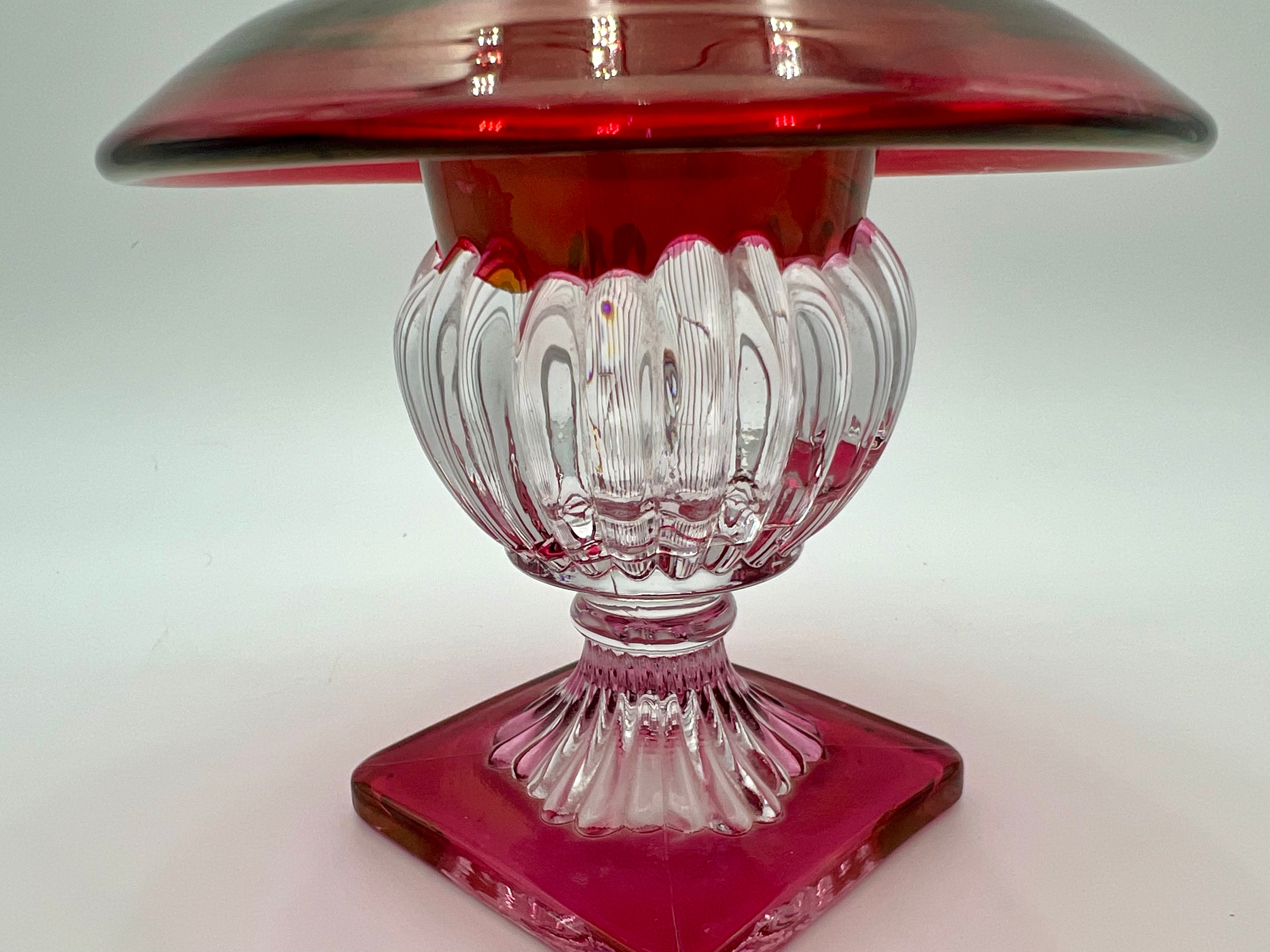 VINTAGE CRANBERRY GLASS VASE — NEIMAN MARCUS ERA LUXURY DECOR