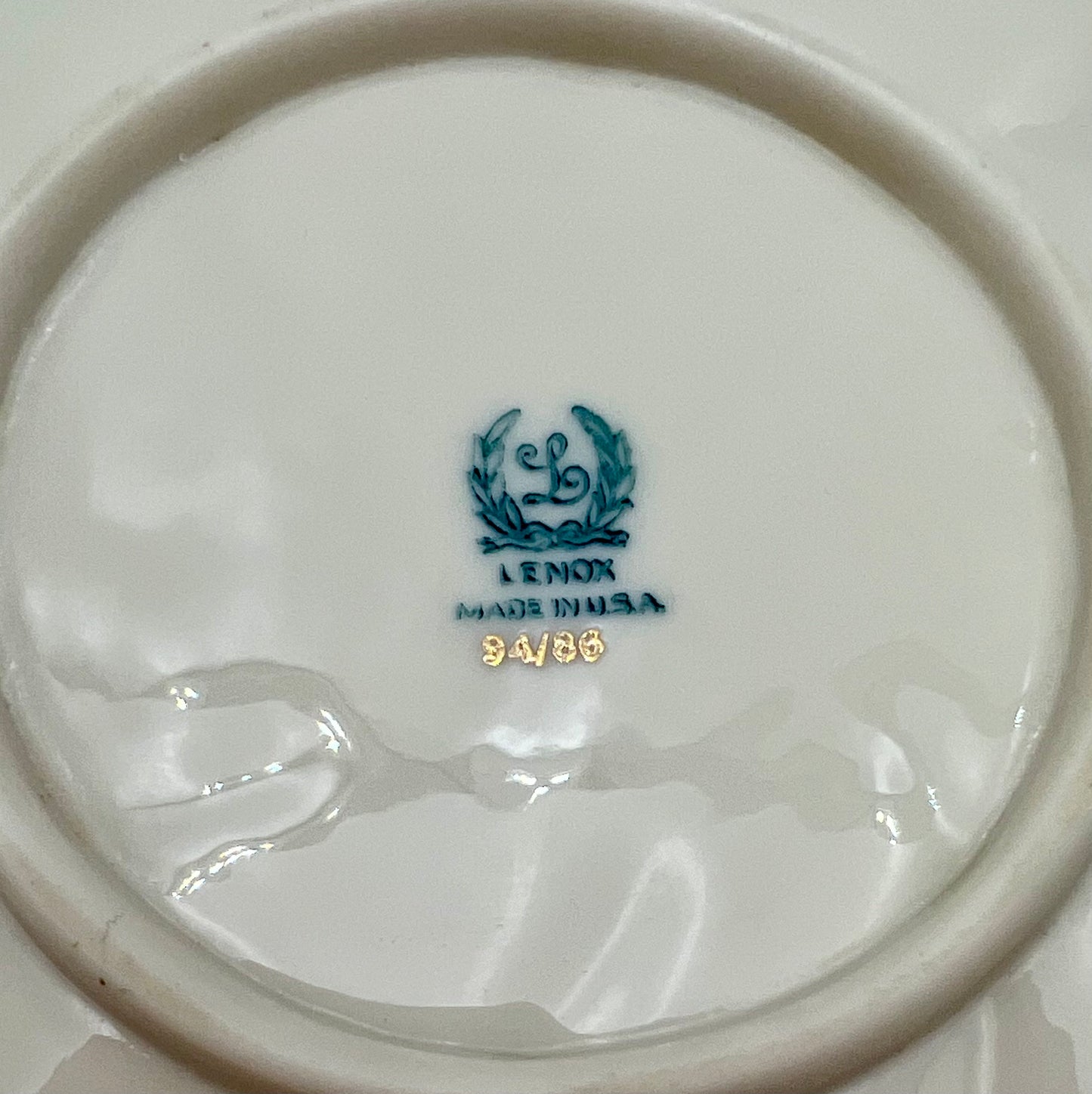 ANTIQUE LENOX CHINA GOLD AND WHITE PORCELAIN DISH