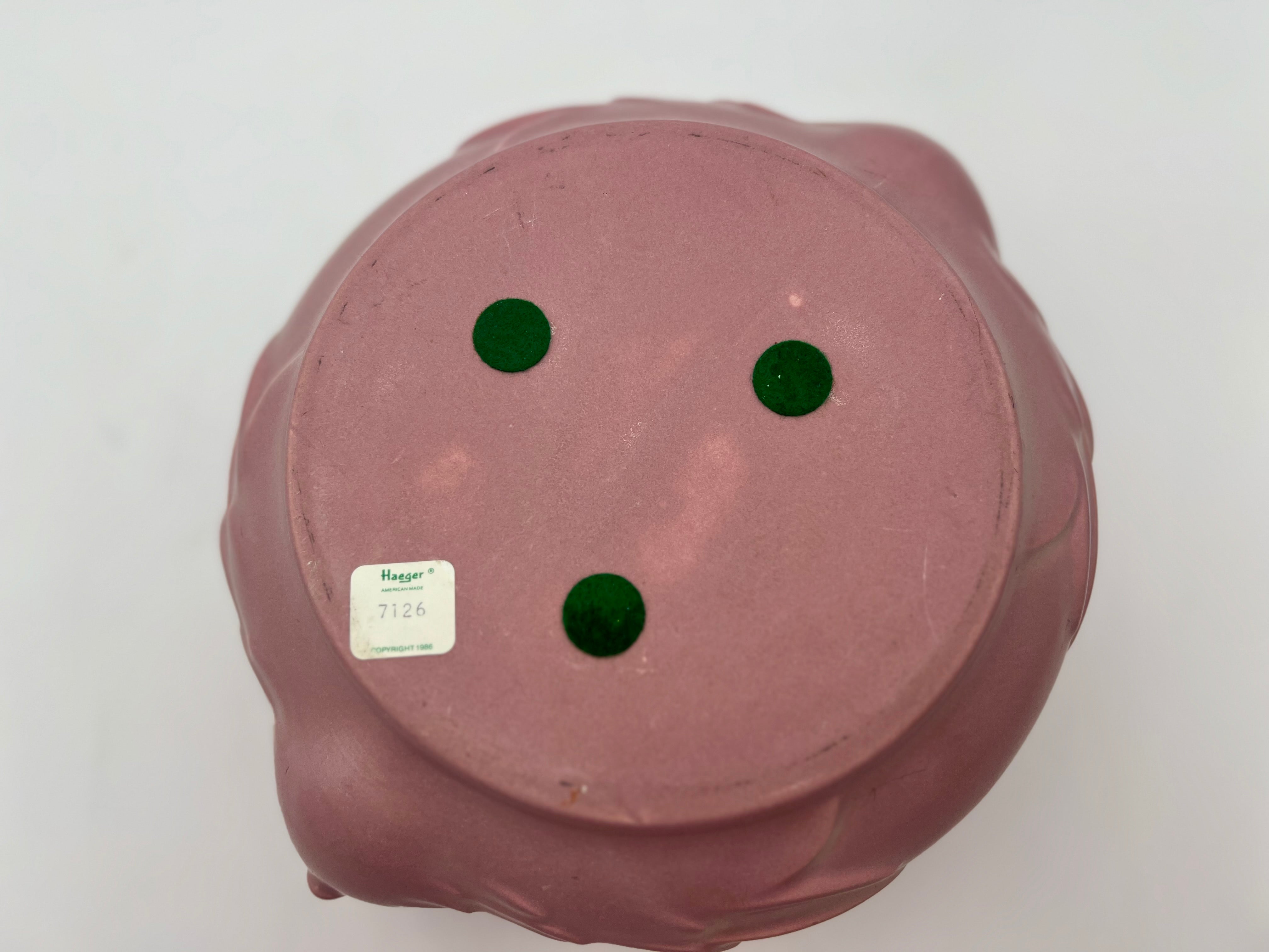 Vintage Haeger Pink Swan Planter Bowl #7126 – Matte Finish – Mid-Century Ceramic