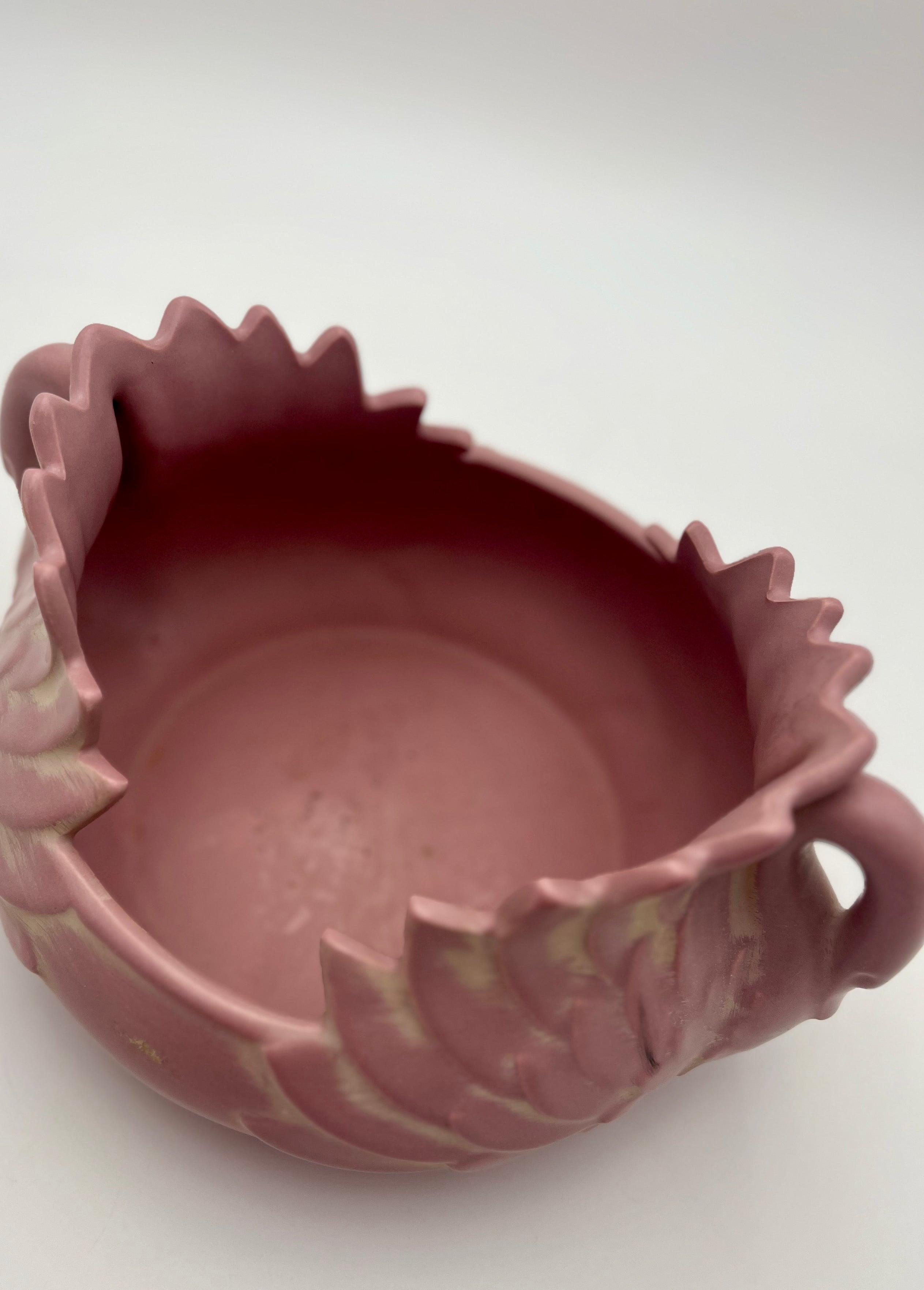 Vintage Haeger Pink Swan Planter Bowl #7126 – Matte Finish – Mid-Century Ceramic