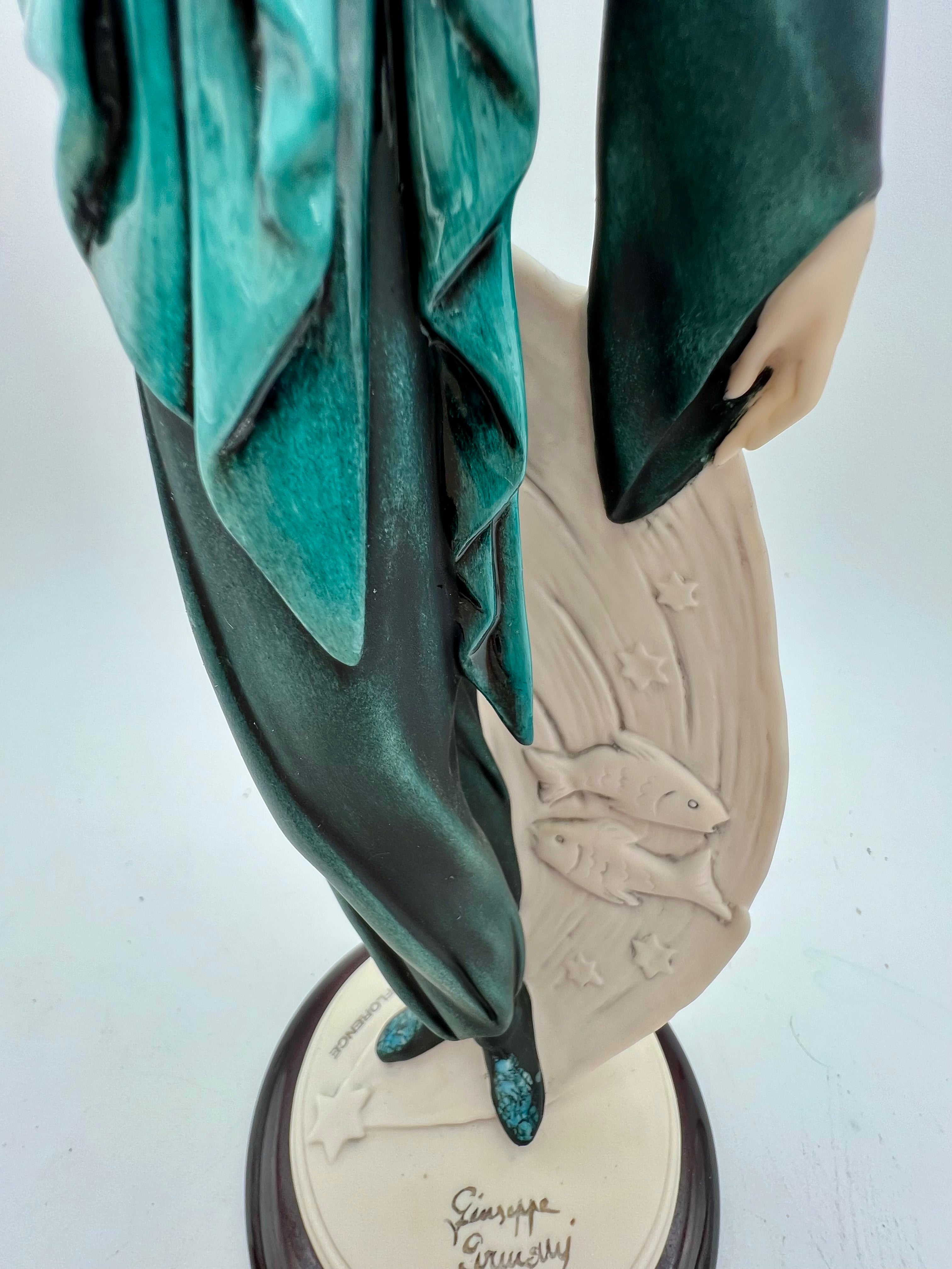 GIUSEPPE ARMANI PISCES ZODIAC FIGURINE – FLORENCE COLLECTION – LIMITED EDITION 171C ITALIAN ART SCULPTURE