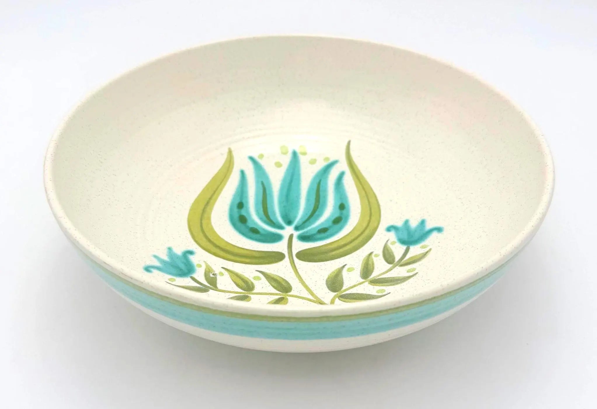 VINTAGE FRANCISCAN TULIP TIME SERVING SET – FLORAL MID CENTURY PLATTER BOWL GRAVY BOAT & DIP BOWL