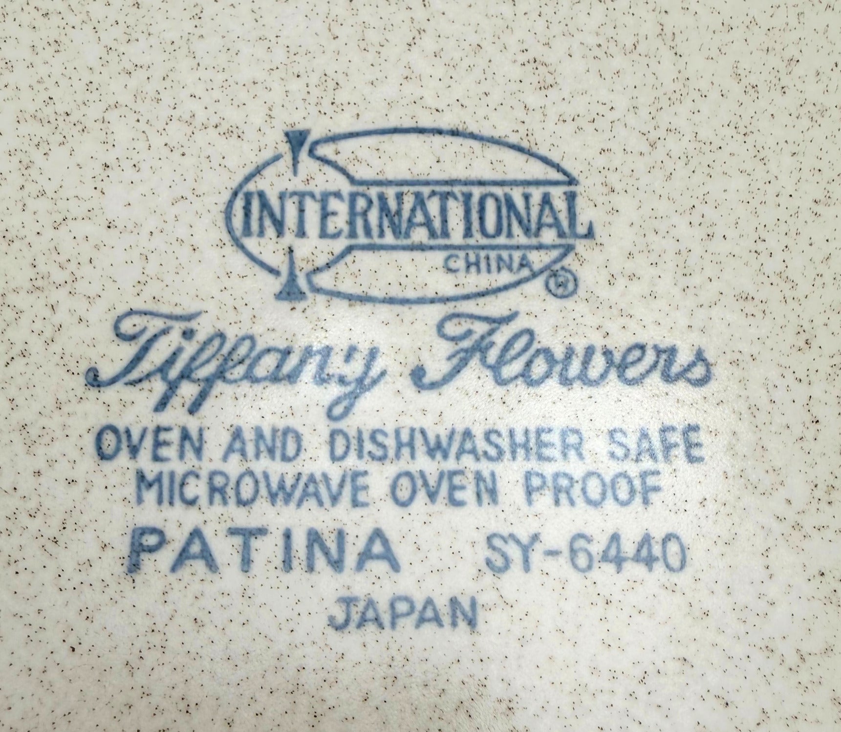 Vintage International China Tiffany Flowers Patina 12" Serving Platter