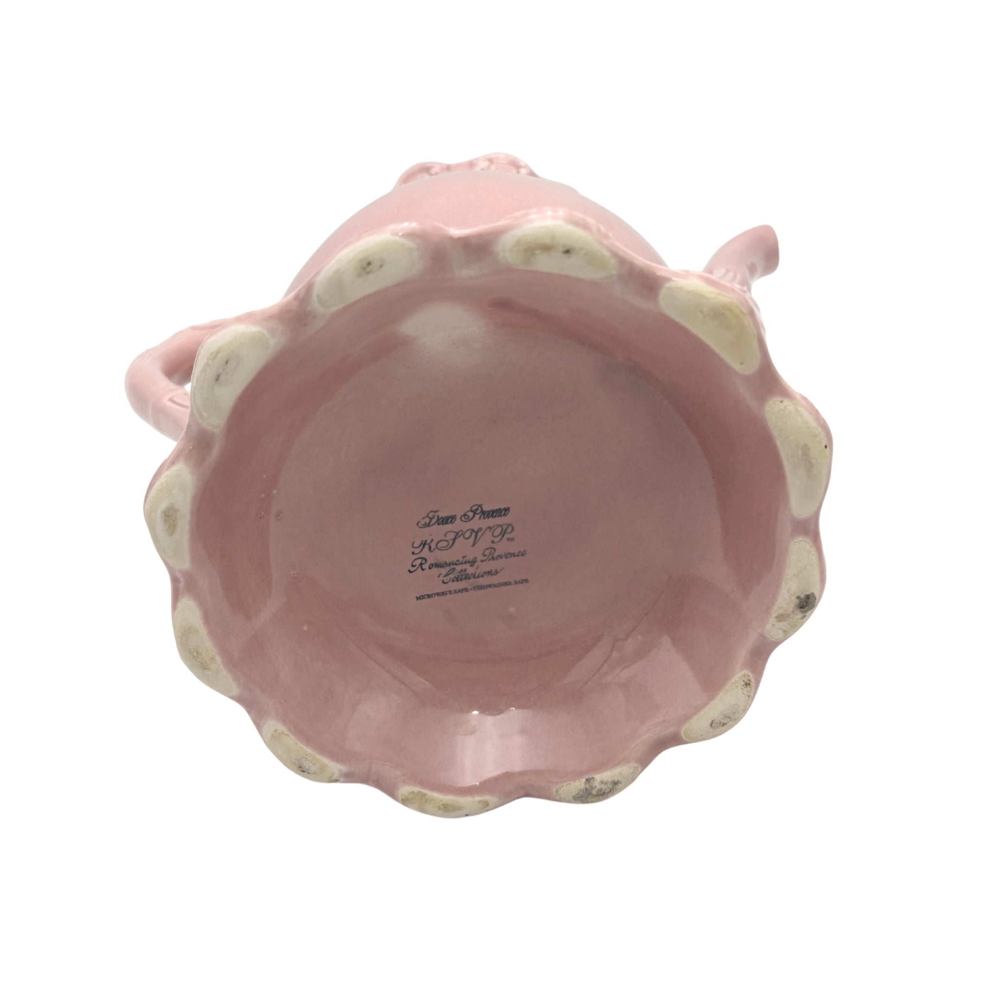 VINTAGE ROMANCING PROVENCE RSVP PINK CERAMIC TEA SET WITH LARGE SERVING TRAY