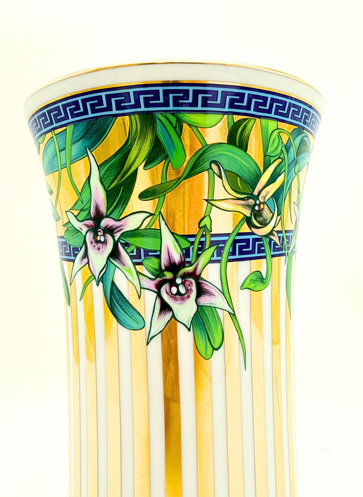 Vintage Rosenthal Versace Wild Flora Porcelain Vase 10"