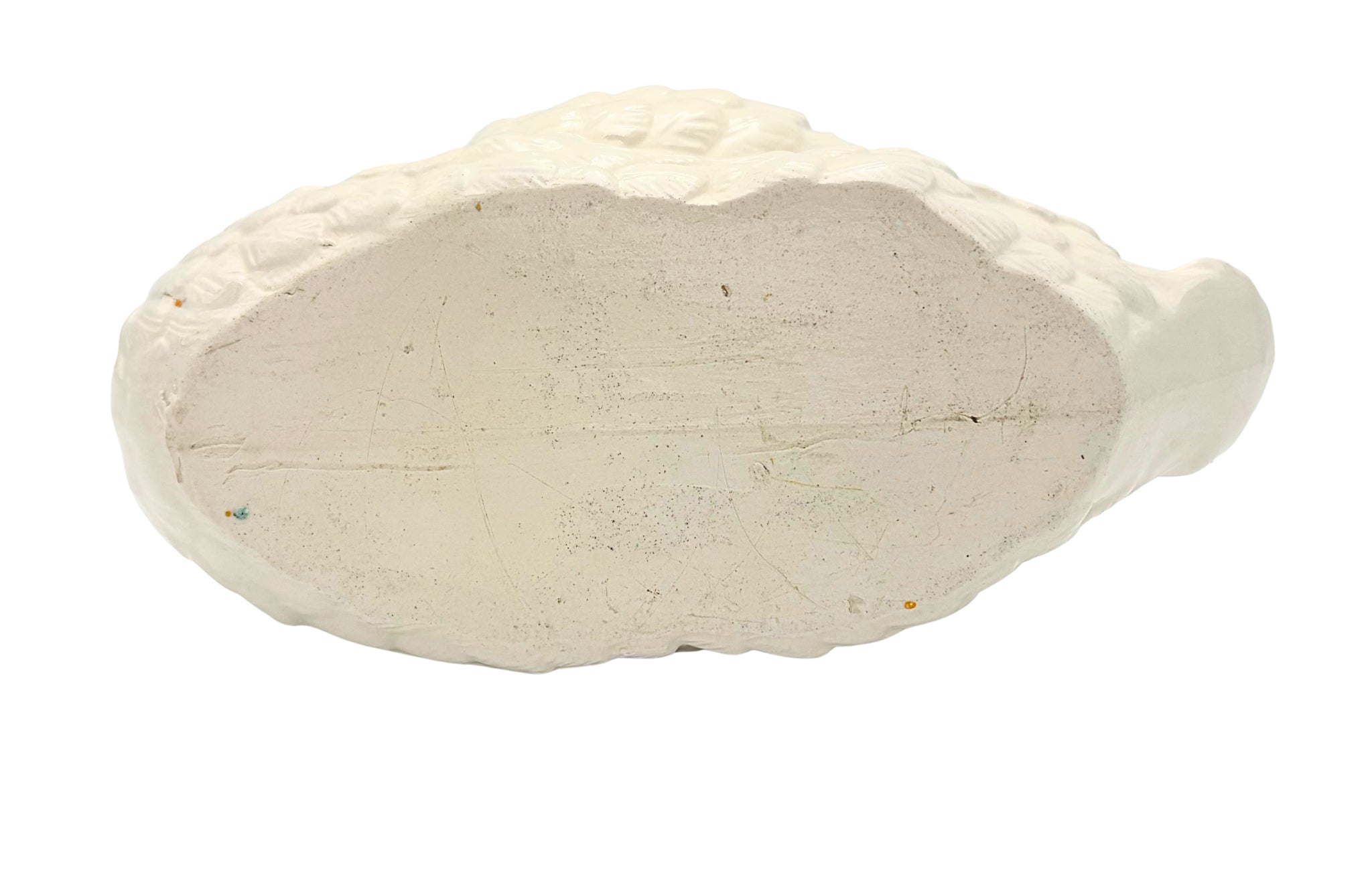 VINTAGE WHITE CERAMIC SWAN PLANTER