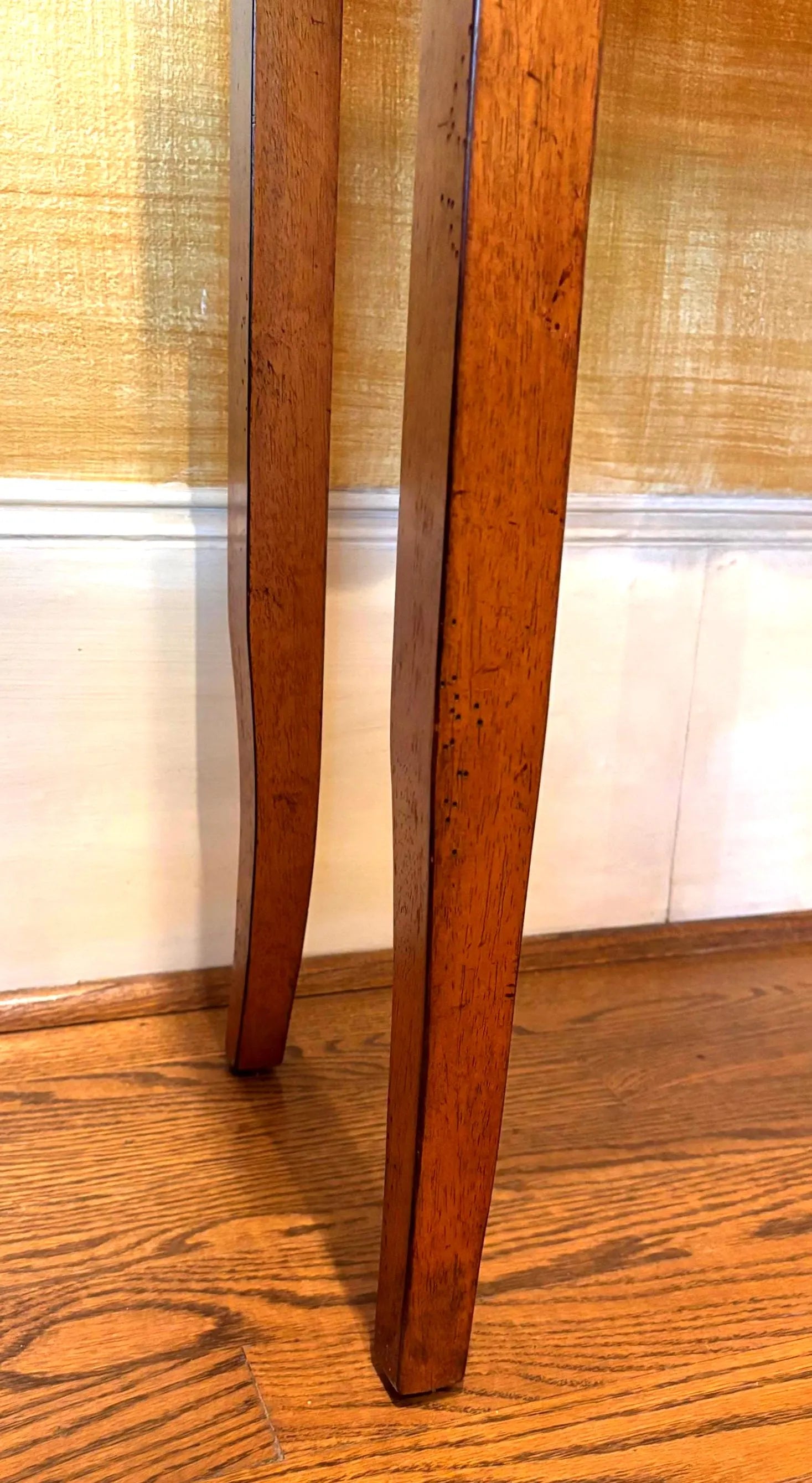 VINTAGE DISTRESSED WOOD NARROW CONSOLE TABLE – TRADITIONAL SLIM ENTRYWAY OR SOFA TABLE