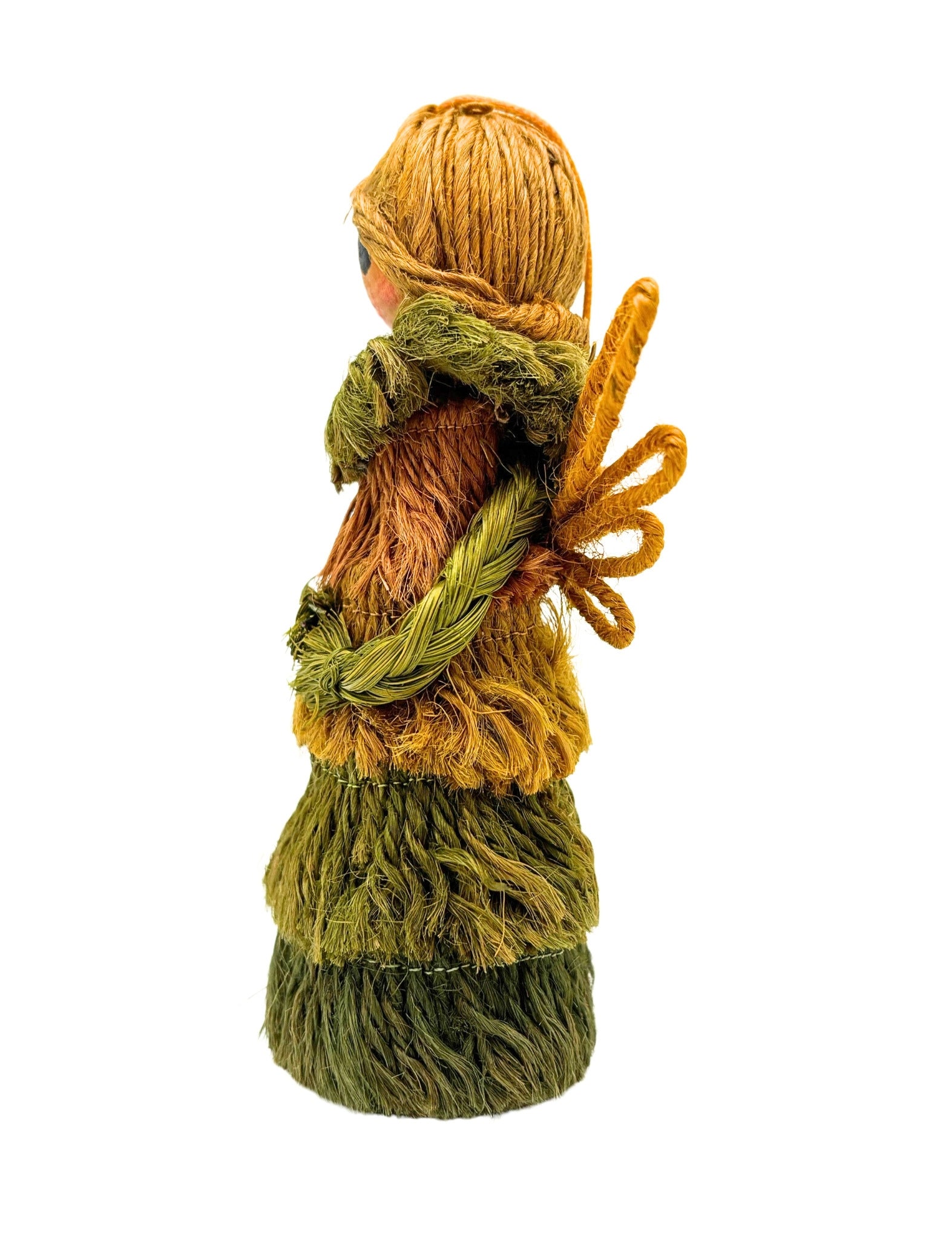VINTAGE ARDCO RAFFIA ANGEL ORNAMENT – 1970S FOLK ART CHRISTMAS DECOR