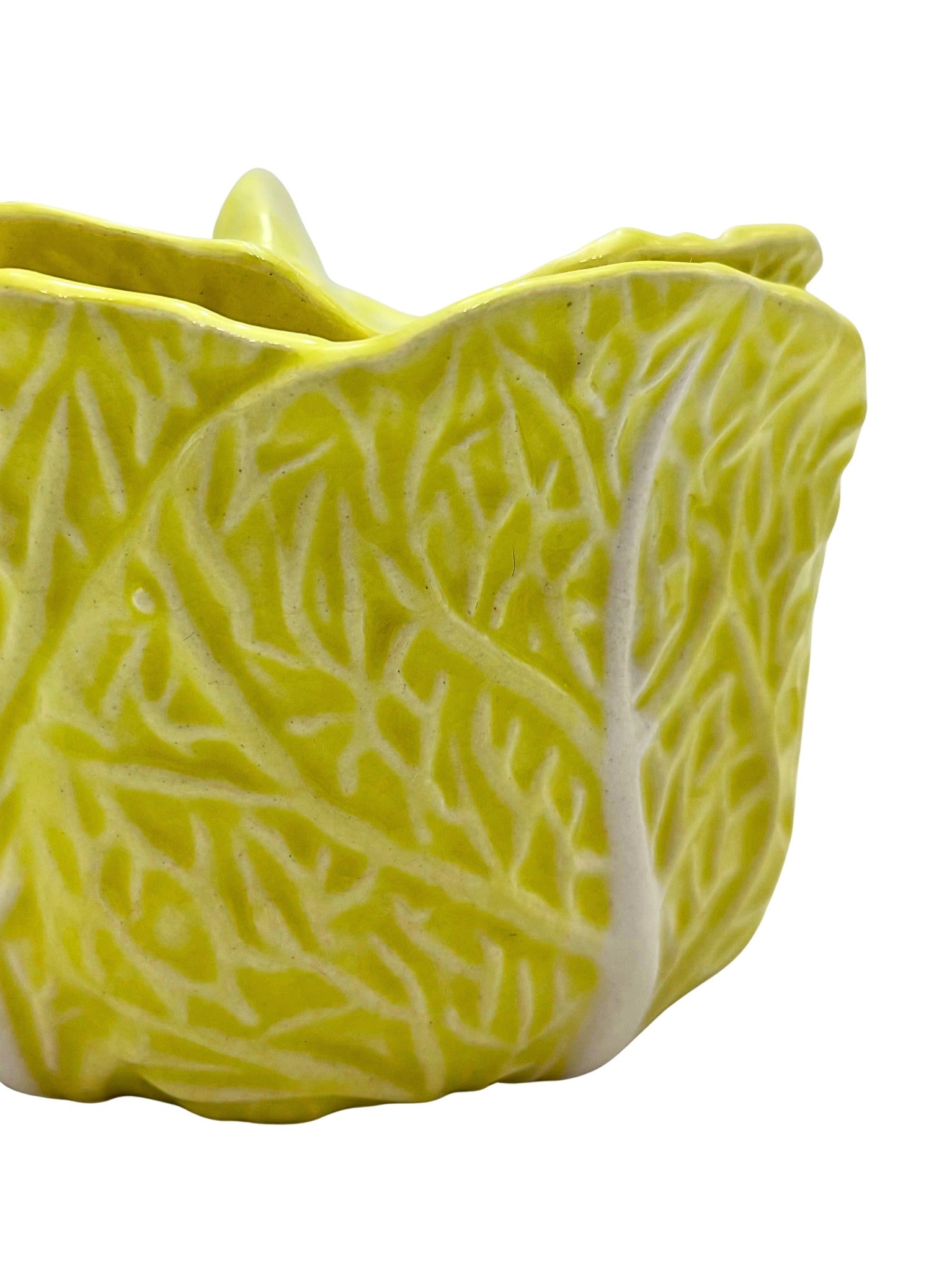 VINTAGE CHARTREUSE CABBAGE BOWLS SET OF 4 – LIDDED CERAMIC TUREENS