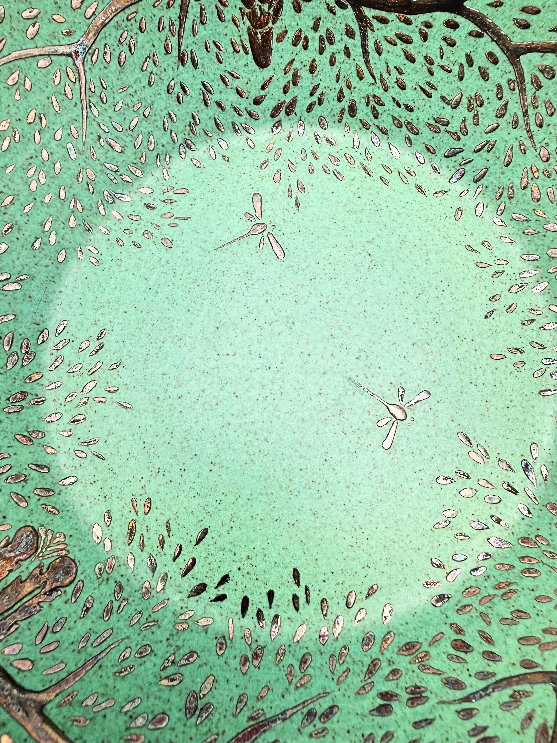 Vintage Emilia Castillo Plata Pura Turquoise Bird Bowl Mexico 1990
