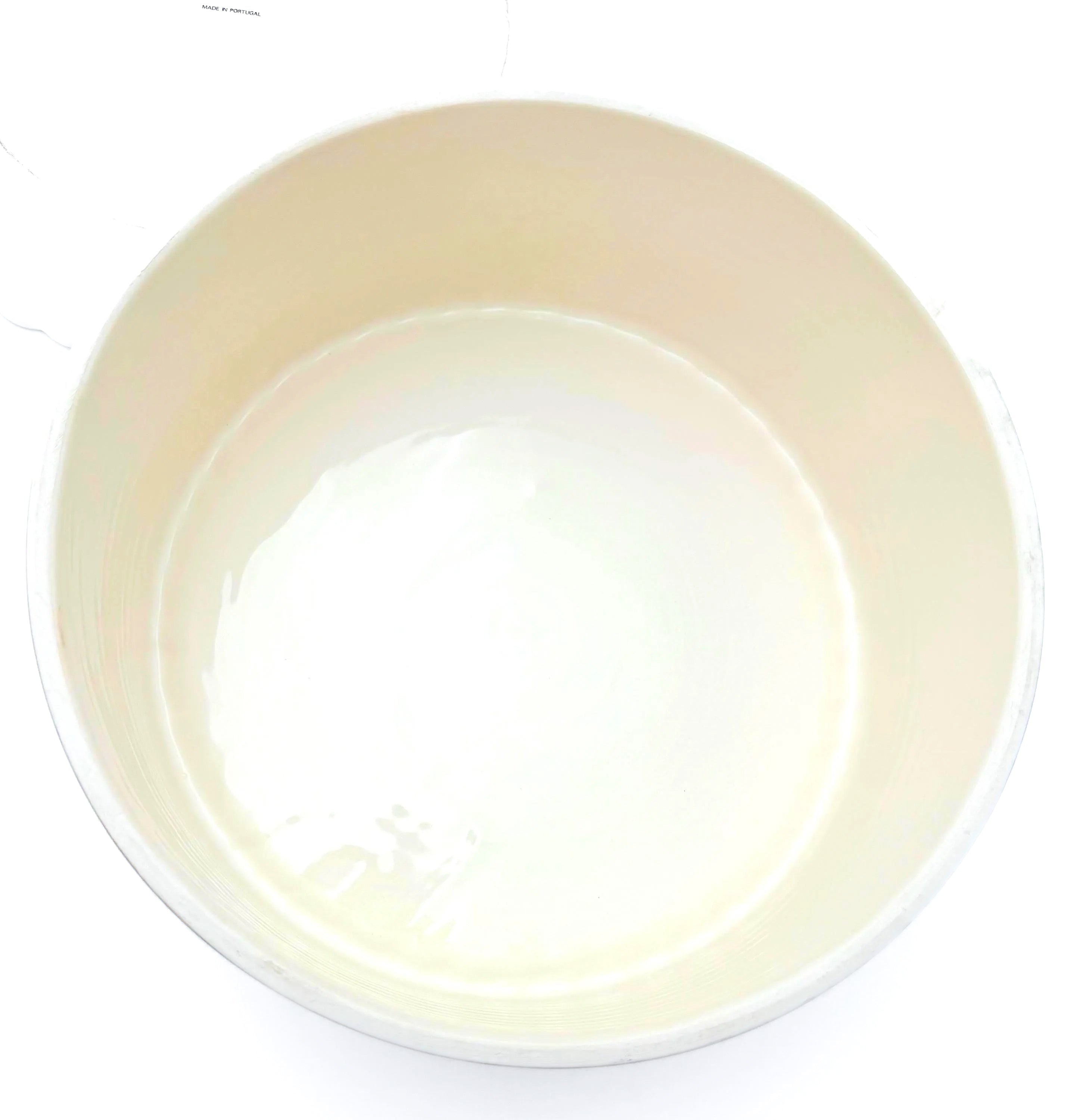Vintage Portuguese ceramic cake dome and serving platter featuring a handcrafted rose finial on the lid.