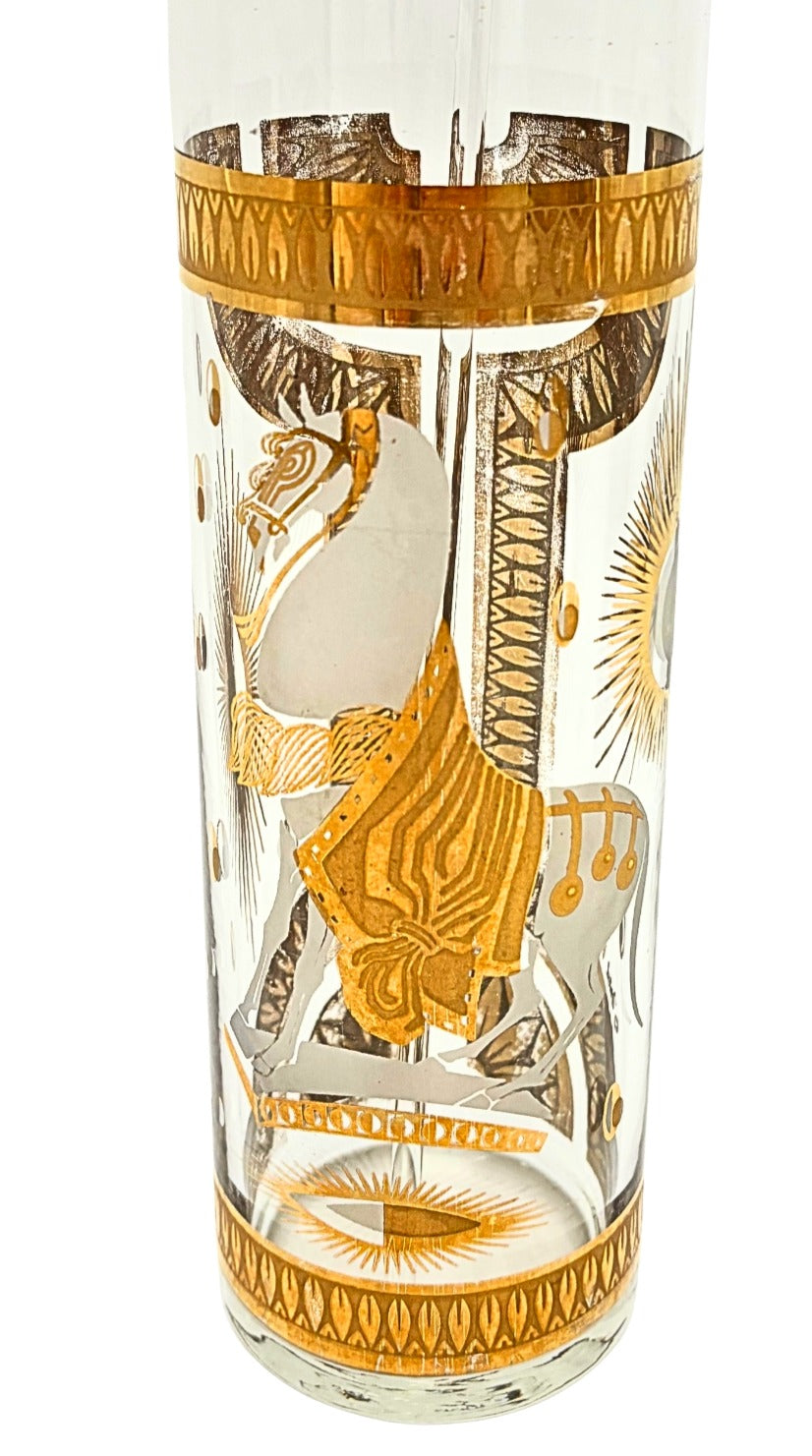 VINTAGE FRED PRESS TROJAN HORSE COCKTAIL PITCHER WITH STIRRER