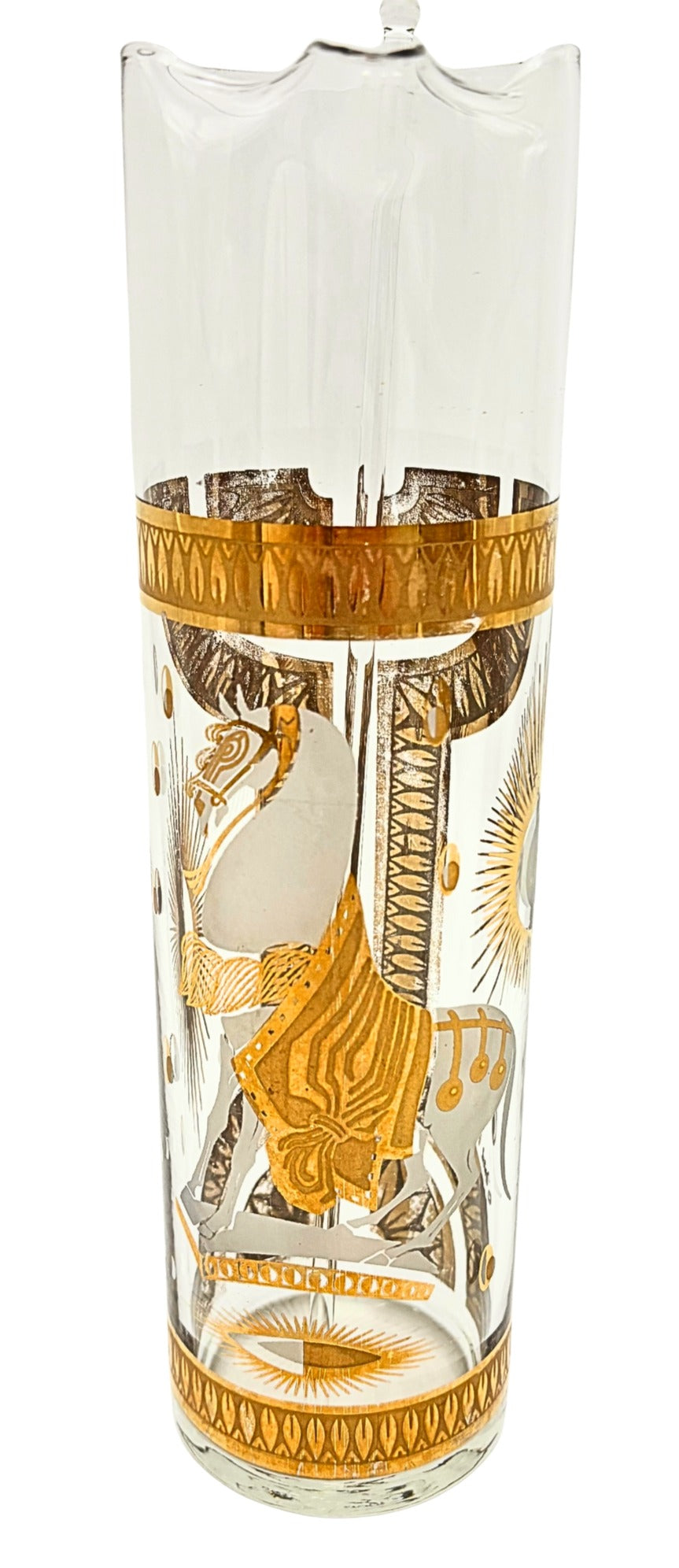 VINTAGE FRED PRESS TROJAN HORSE COCKTAIL PITCHER WITH STIRRER