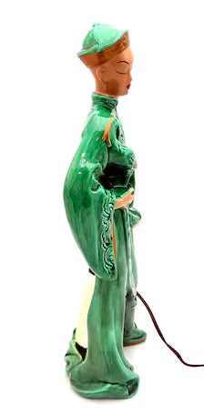 1953 LANE & CO. LOS ANGELES CHINESE FIGURAL TV LAMP