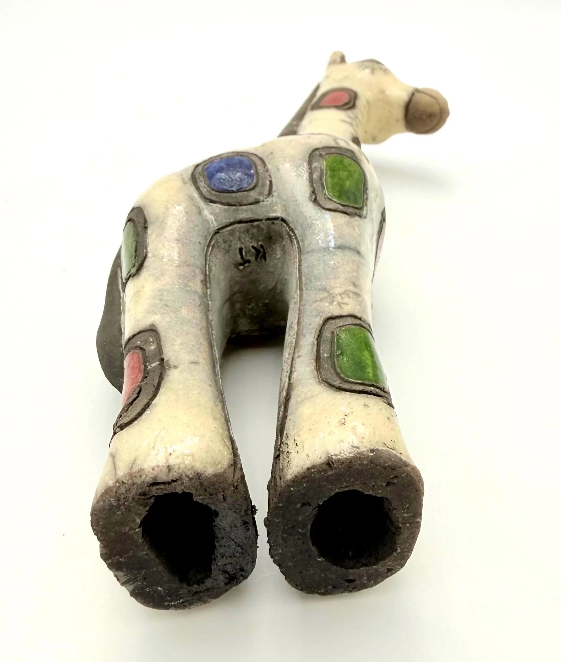 HANDMADE SOUTH AFRICAN FENIX RAKU POTTERY HORSE SCULPTURE