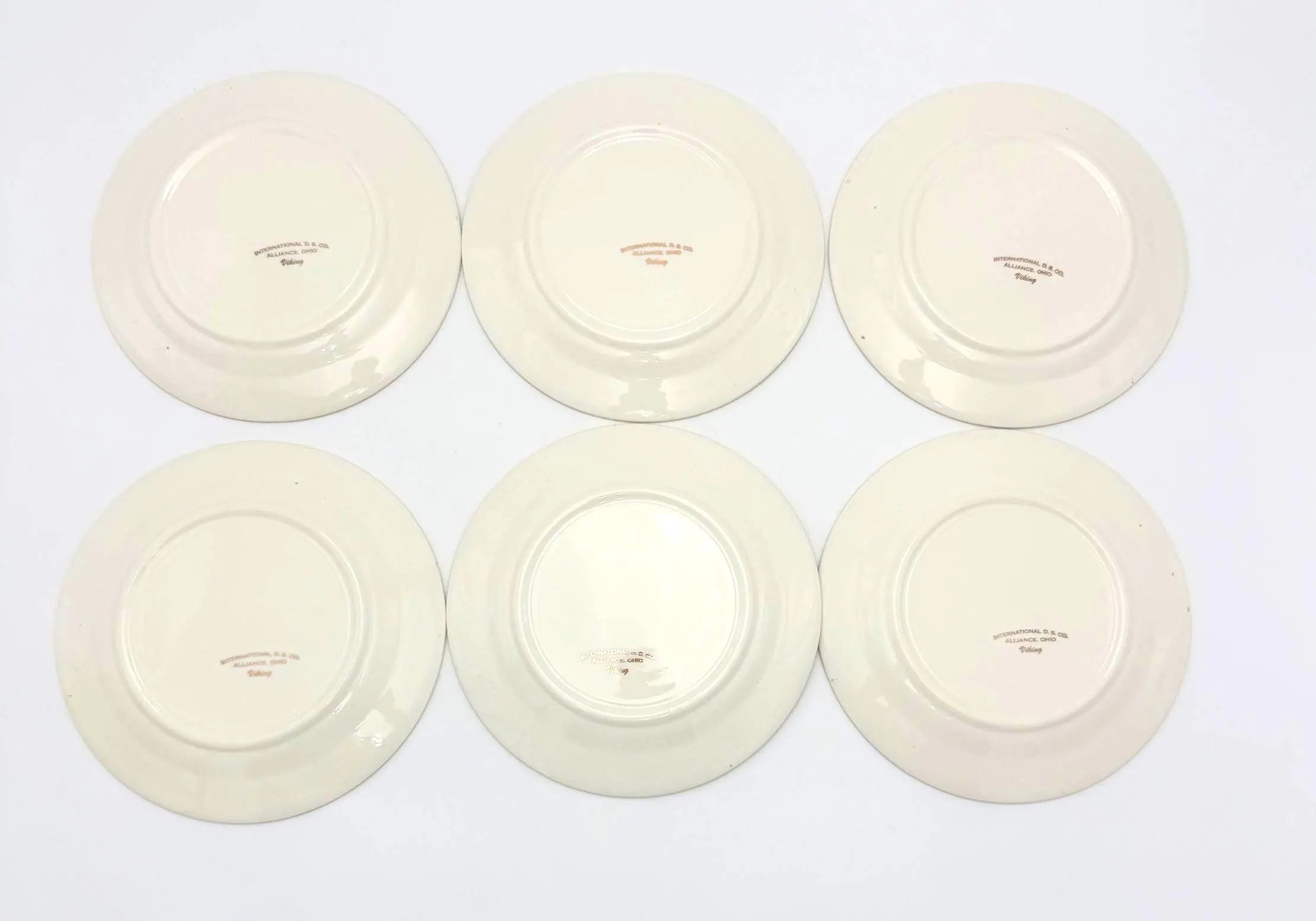 VINTAGE INTERNATIONAL VIKING WHEAT PLATES – SET OF 6
