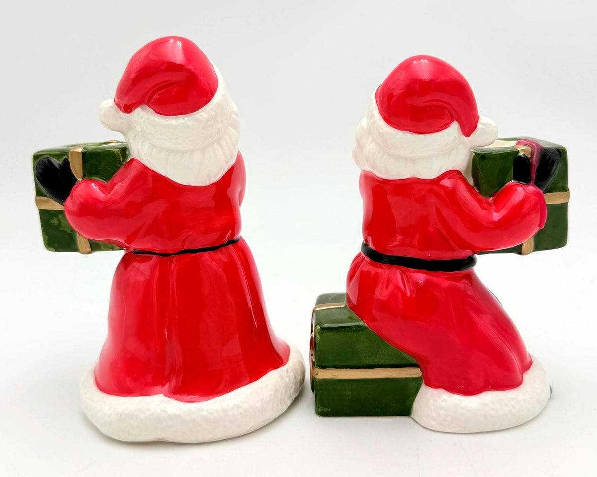 Vintage 1986 Fitz & Floyd Santa Claus Candleholders Set of 2 | Christmas Collectibles