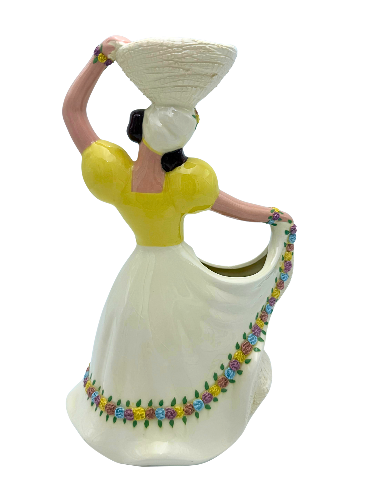 Vintage Hedi Schoop Dancing Lady Figural Vase 1940s California Pottery