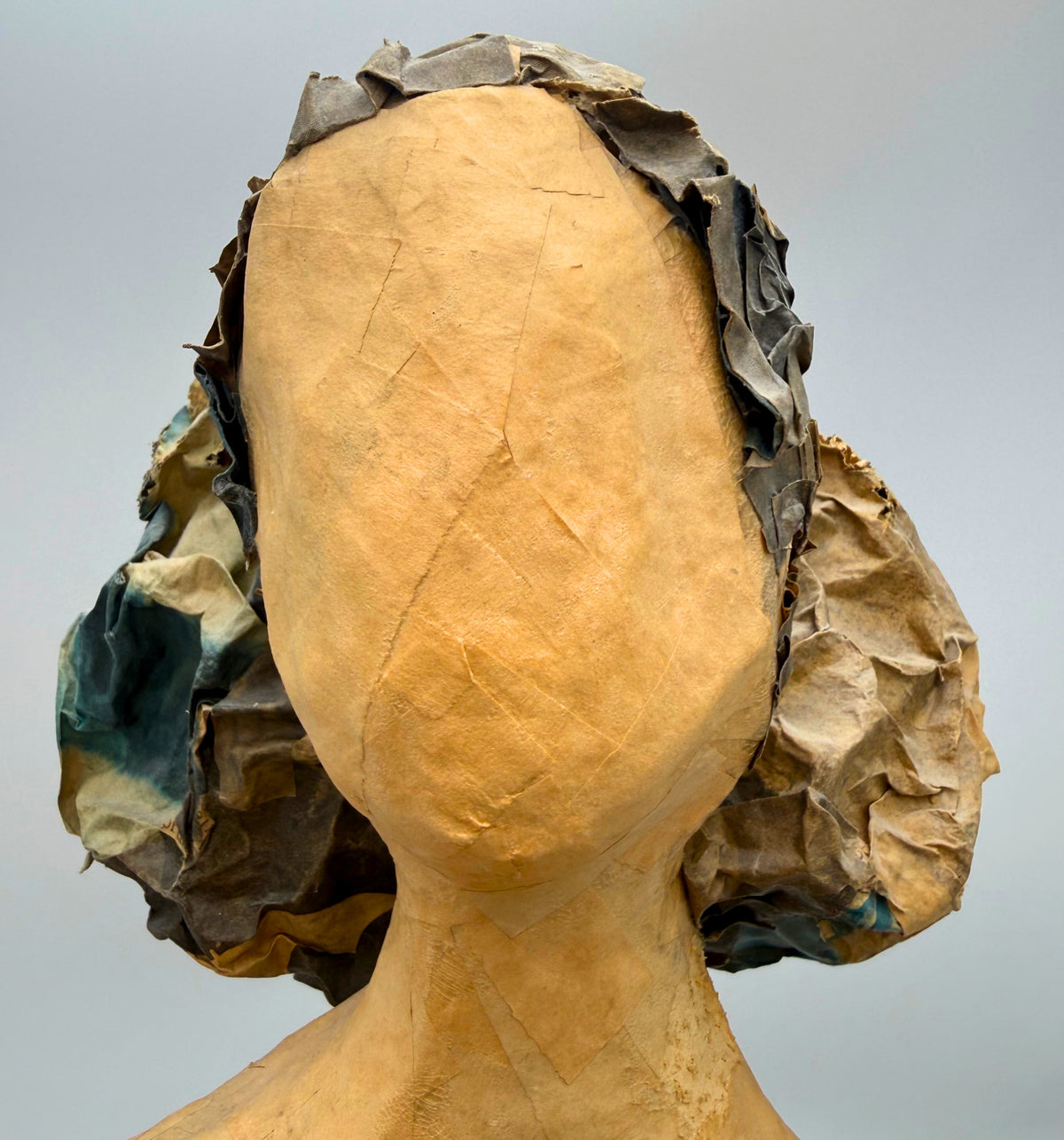 1996 Lee Lessem Signed Paper Sculpture Seated Woman Artist Authenticated