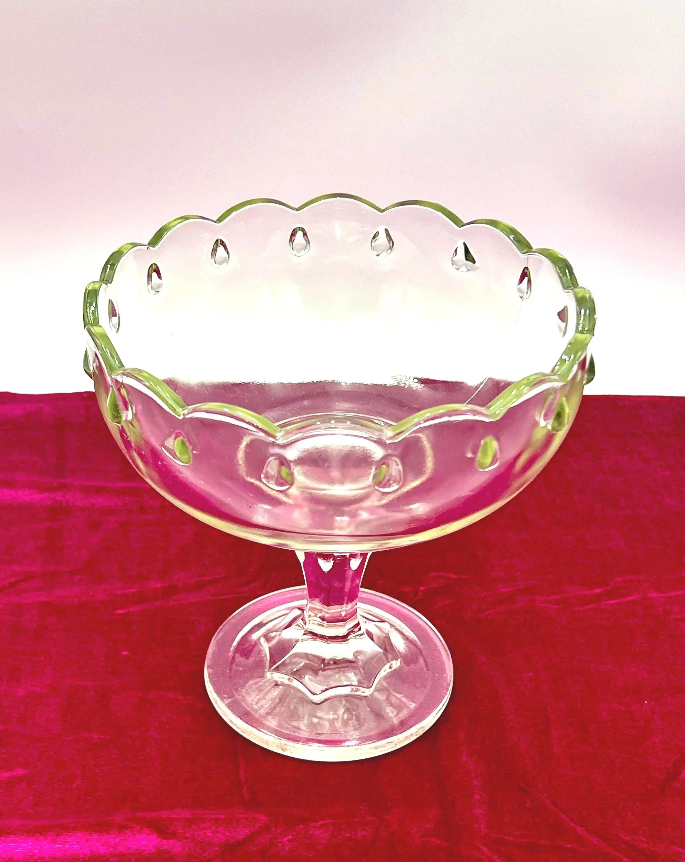 Indiana compote glass pedistal.