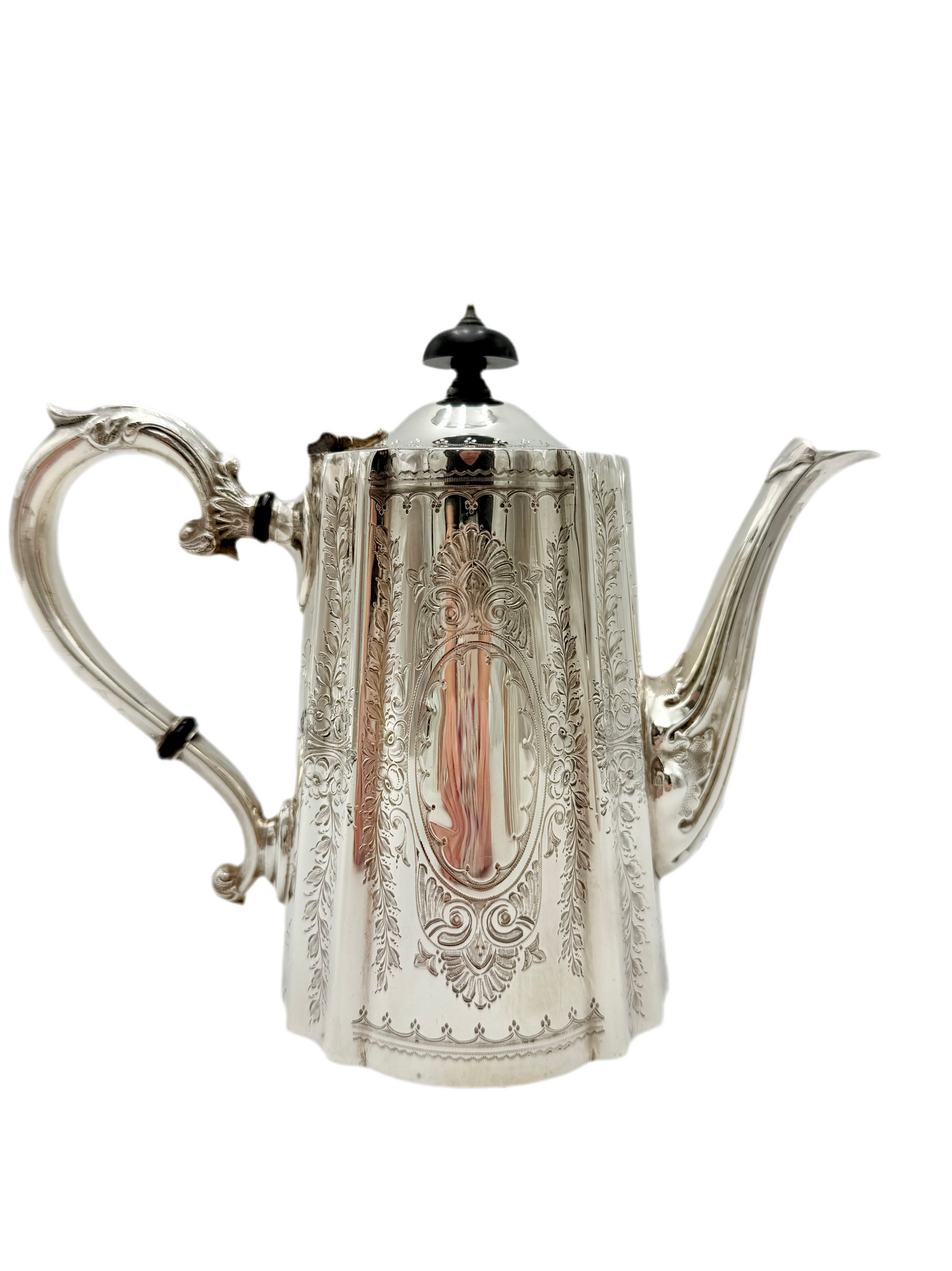 ANTIQUE ART NOUVEAU BARKER ELLIS TEAPOT, CREAMER, SUGER, COOKIE SET, ENGLAND EARLY 1900s