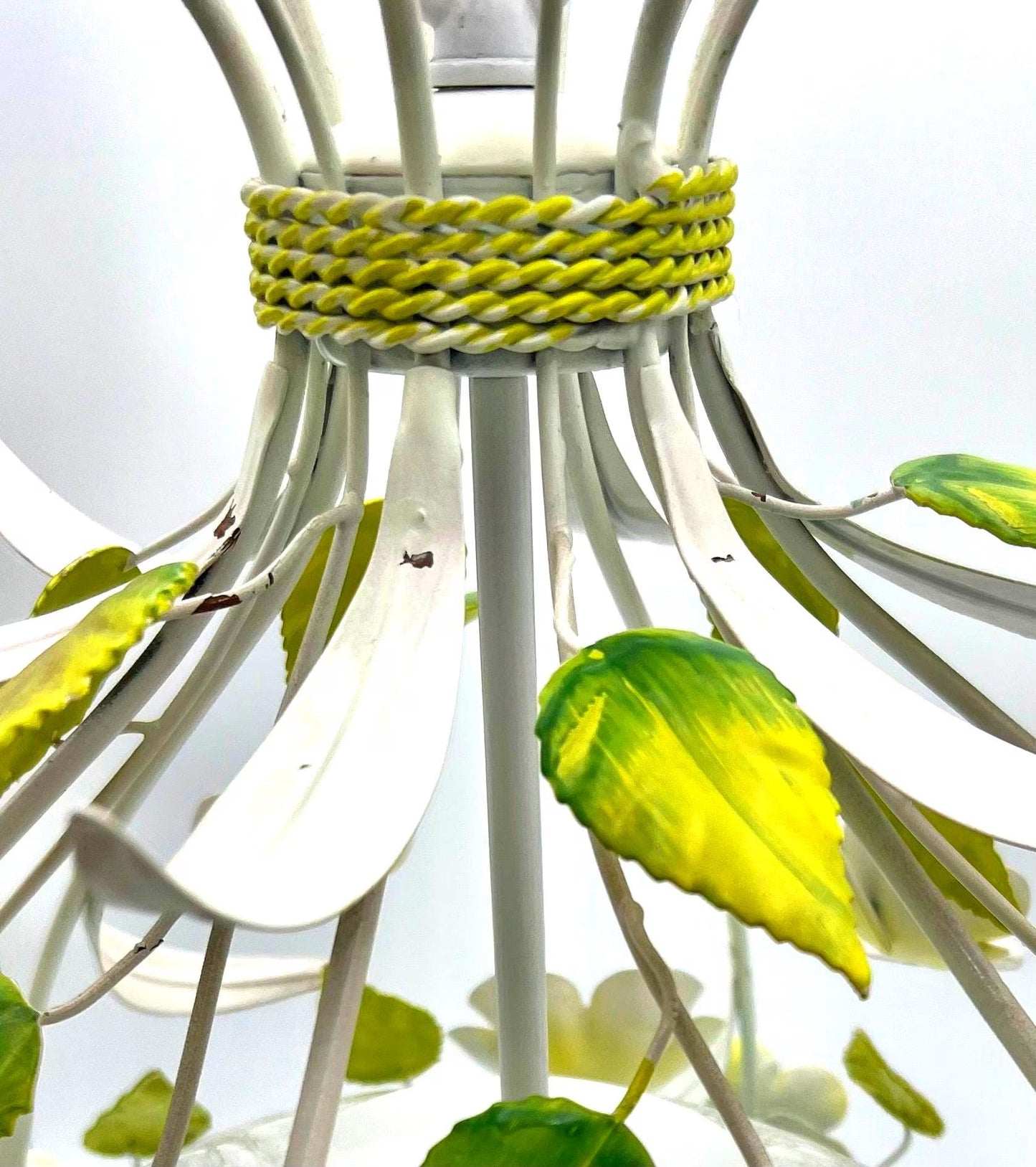 Vintage Italian tole chandelier.