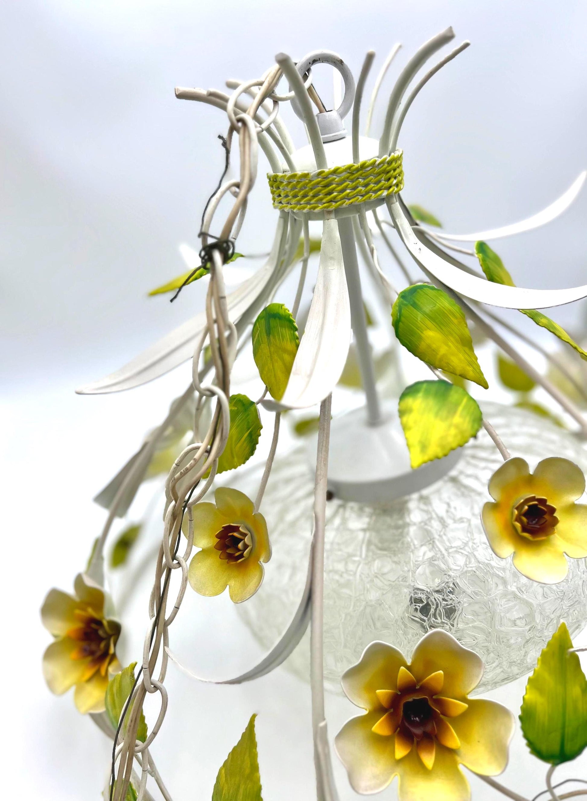 Vintage Italian tole chandelier.