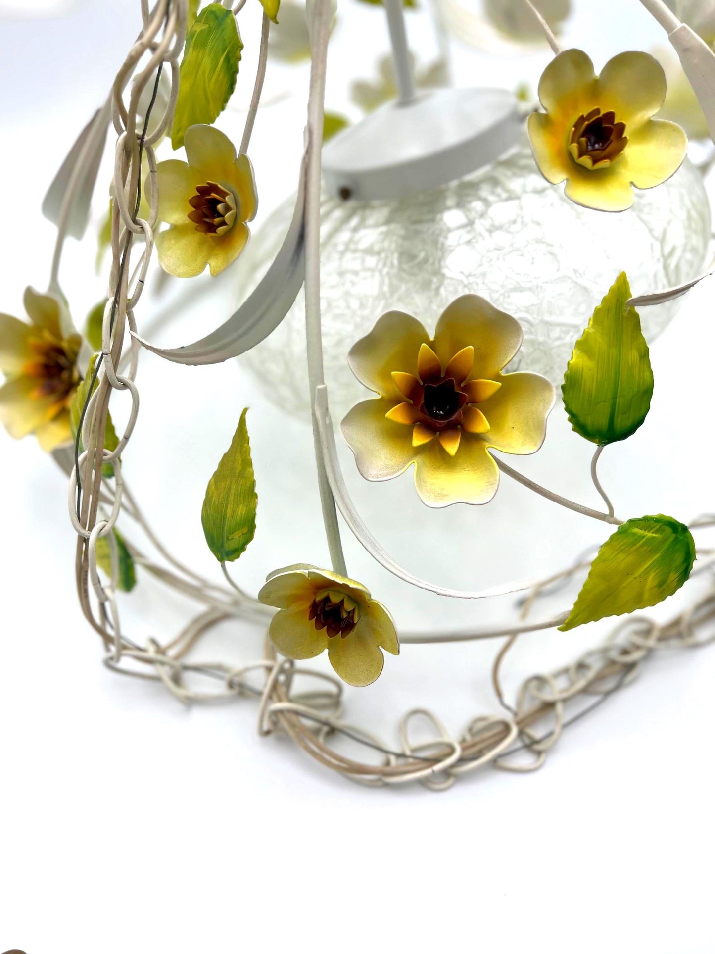 Vintage Italian tole chandelier.
