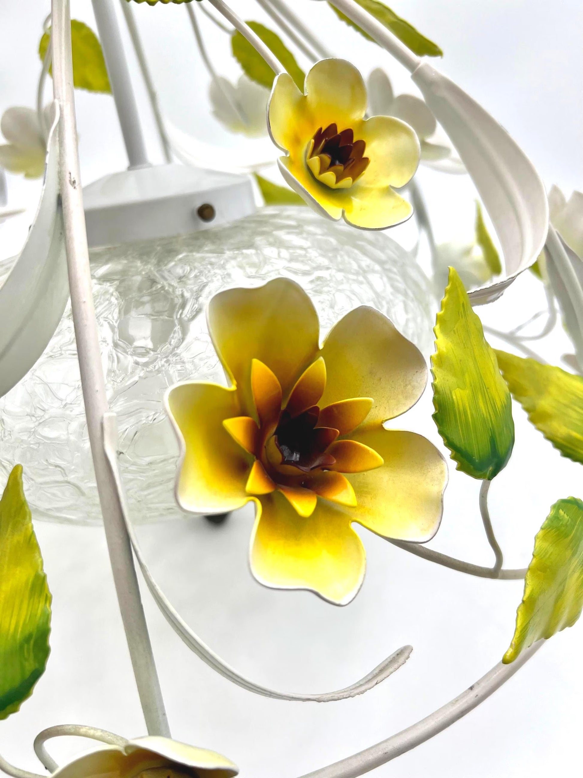 Vintage Italian tole chandelier.