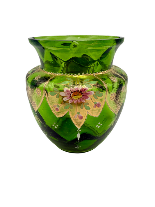 ANTIQUE MOSER BOHEMIAN ART GLASS VASE, CIRCA LATE 1800s-EARLY 1900s